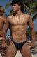 Mini Swim Thong | Neon Black Swim Thongs | Coyote Jocks