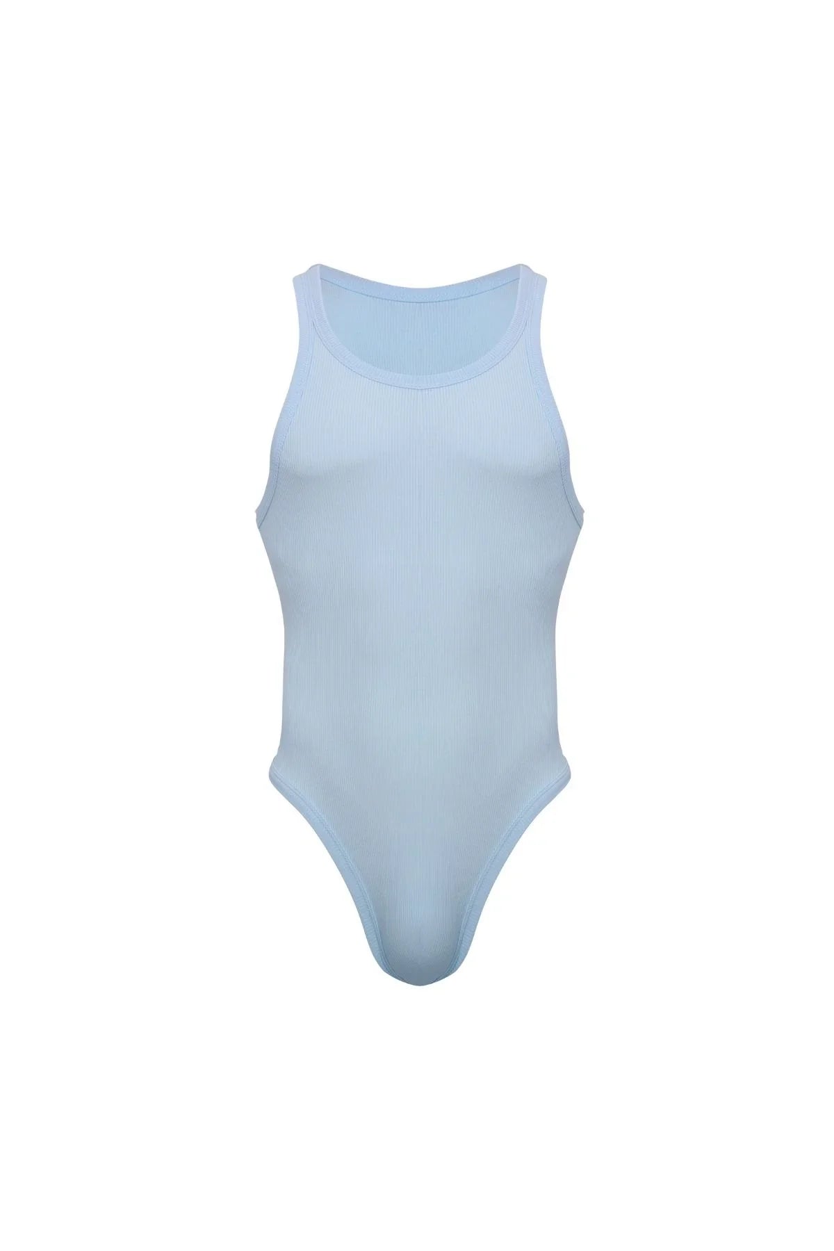 Cotton Rib Bodysuit | Baby Blue Bodysuits | Coyote Jocks