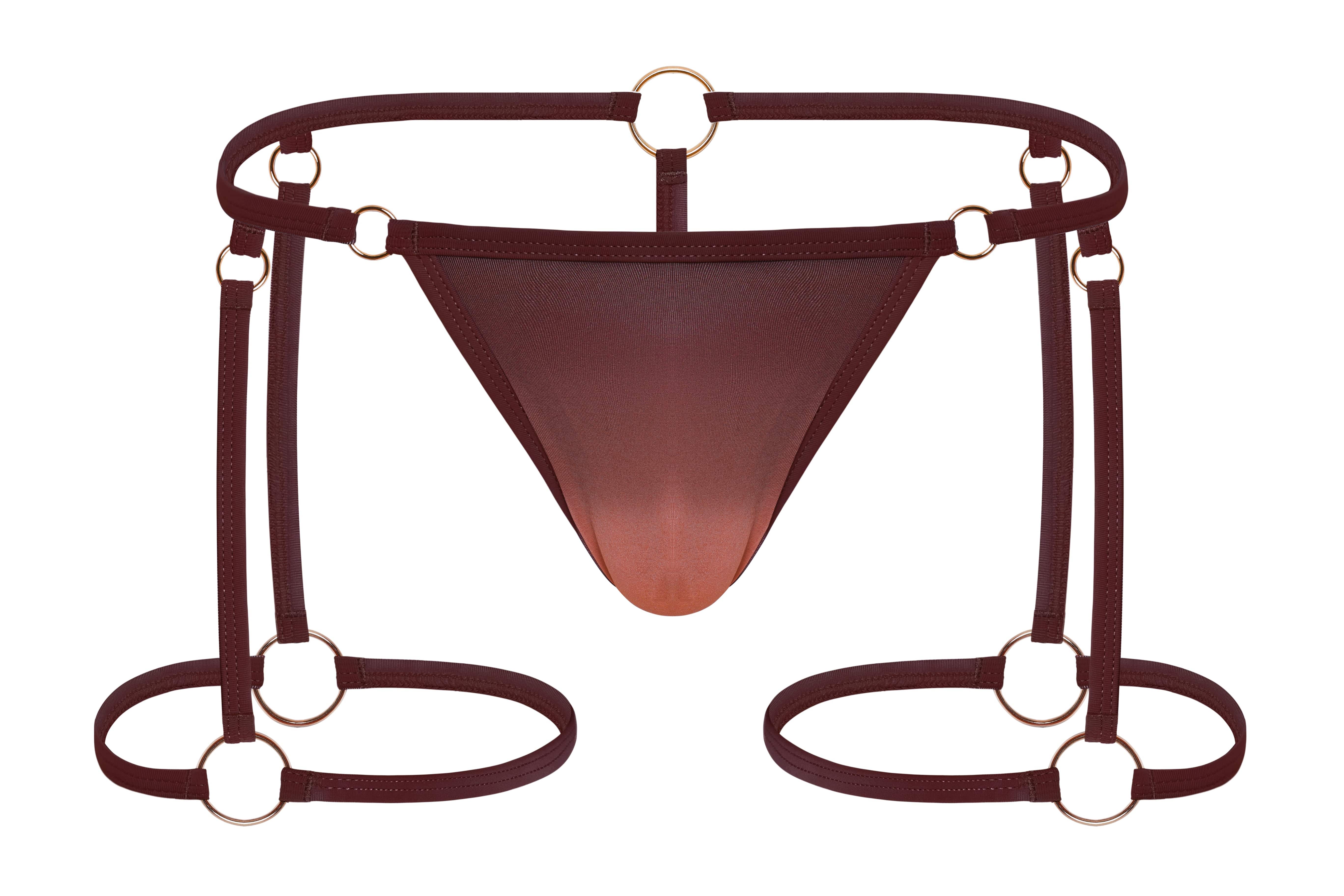 Hardware Garter Thong | Bronze
