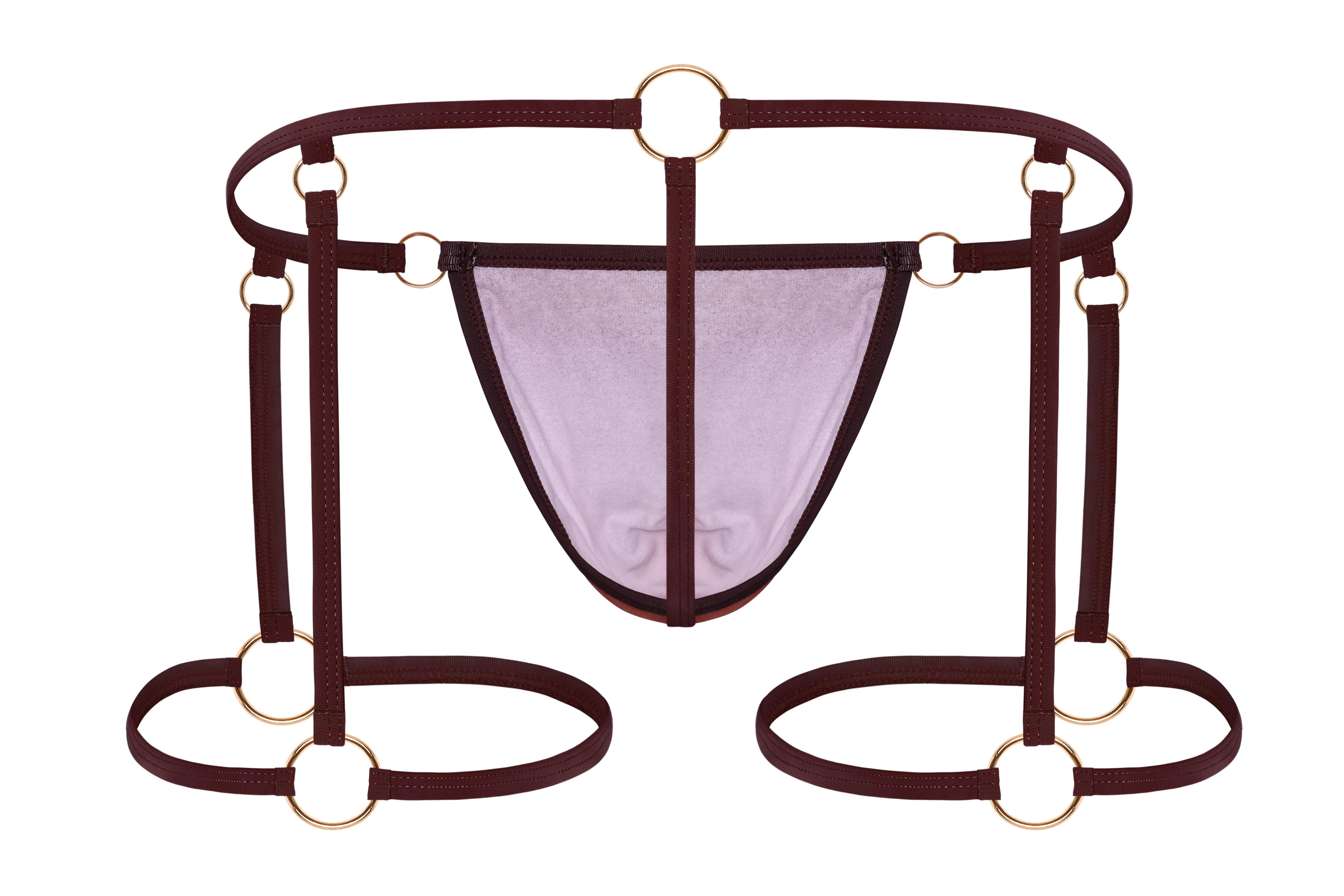 Hardware Garter Thong | Bronze