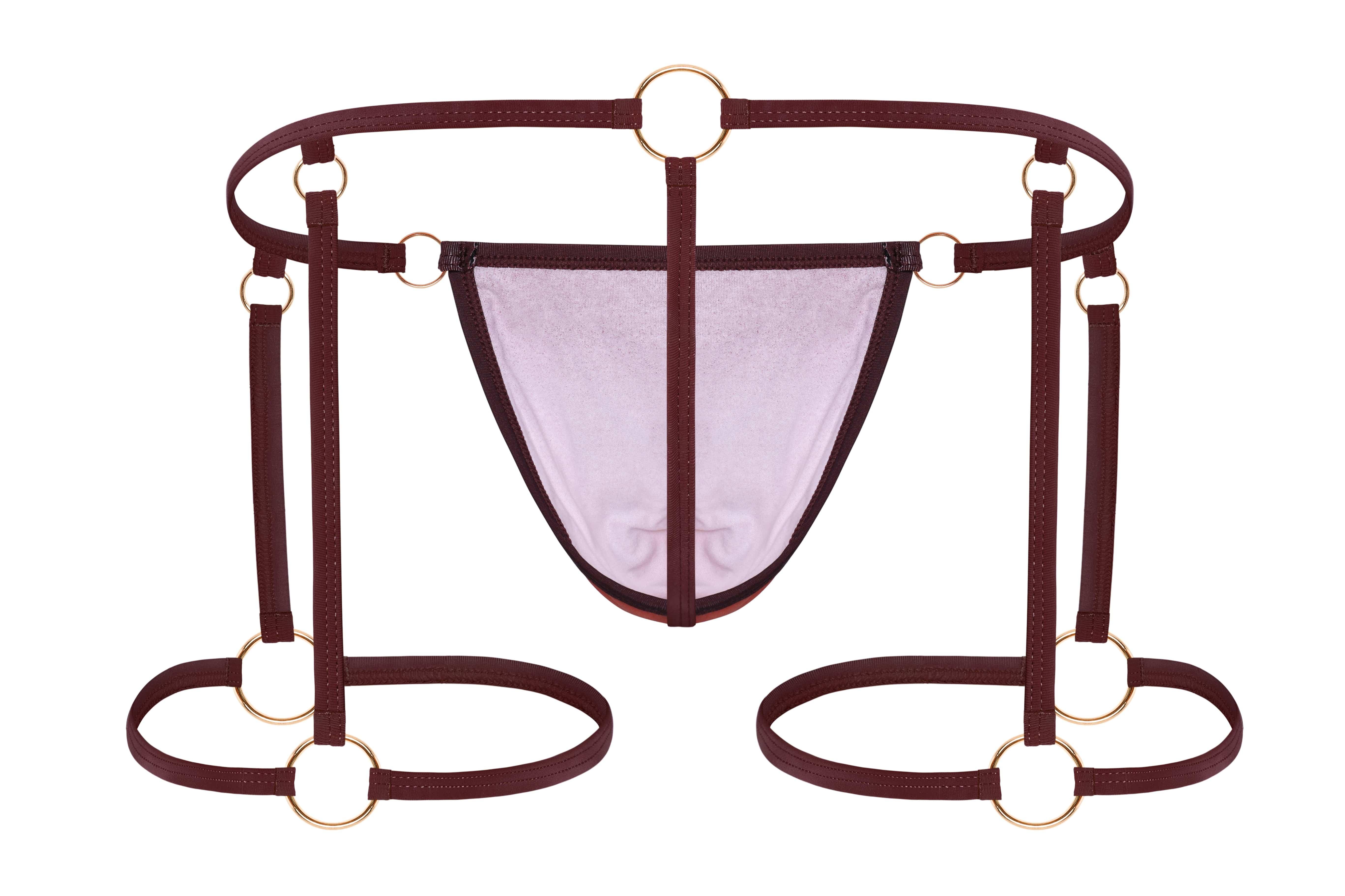 Hardware Garter Thong | Bronze