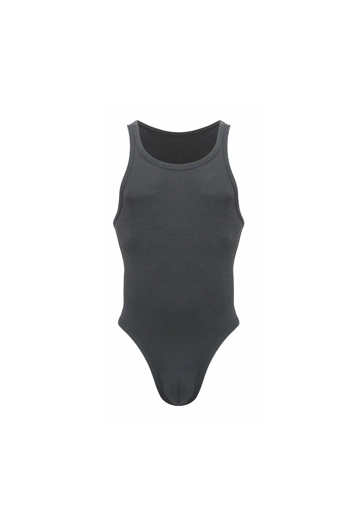 Cotton Rib Bodysuit | Charcoal Bodysuits | Coyote Jocks