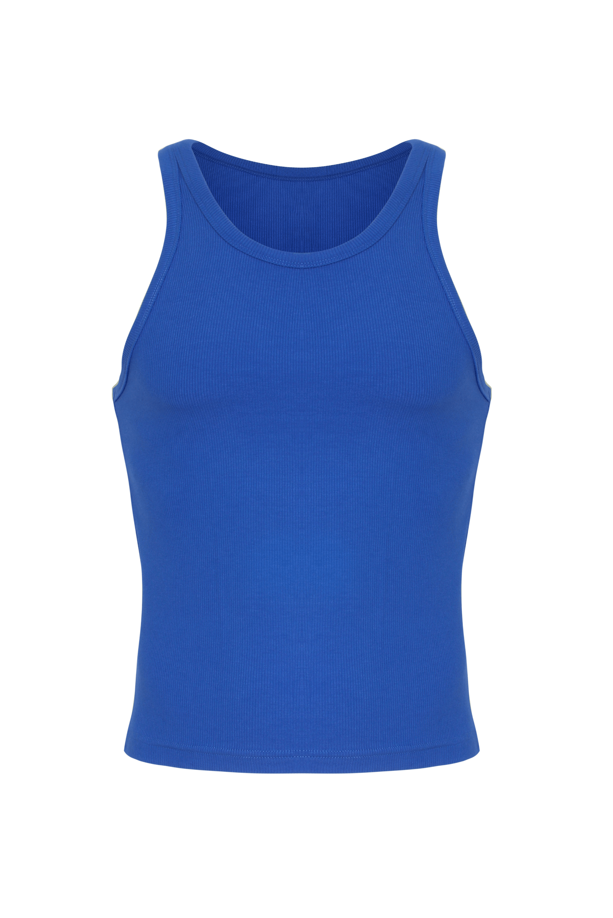 Cotton Rib Crop Tank | Cobalt - Coyote Jocks