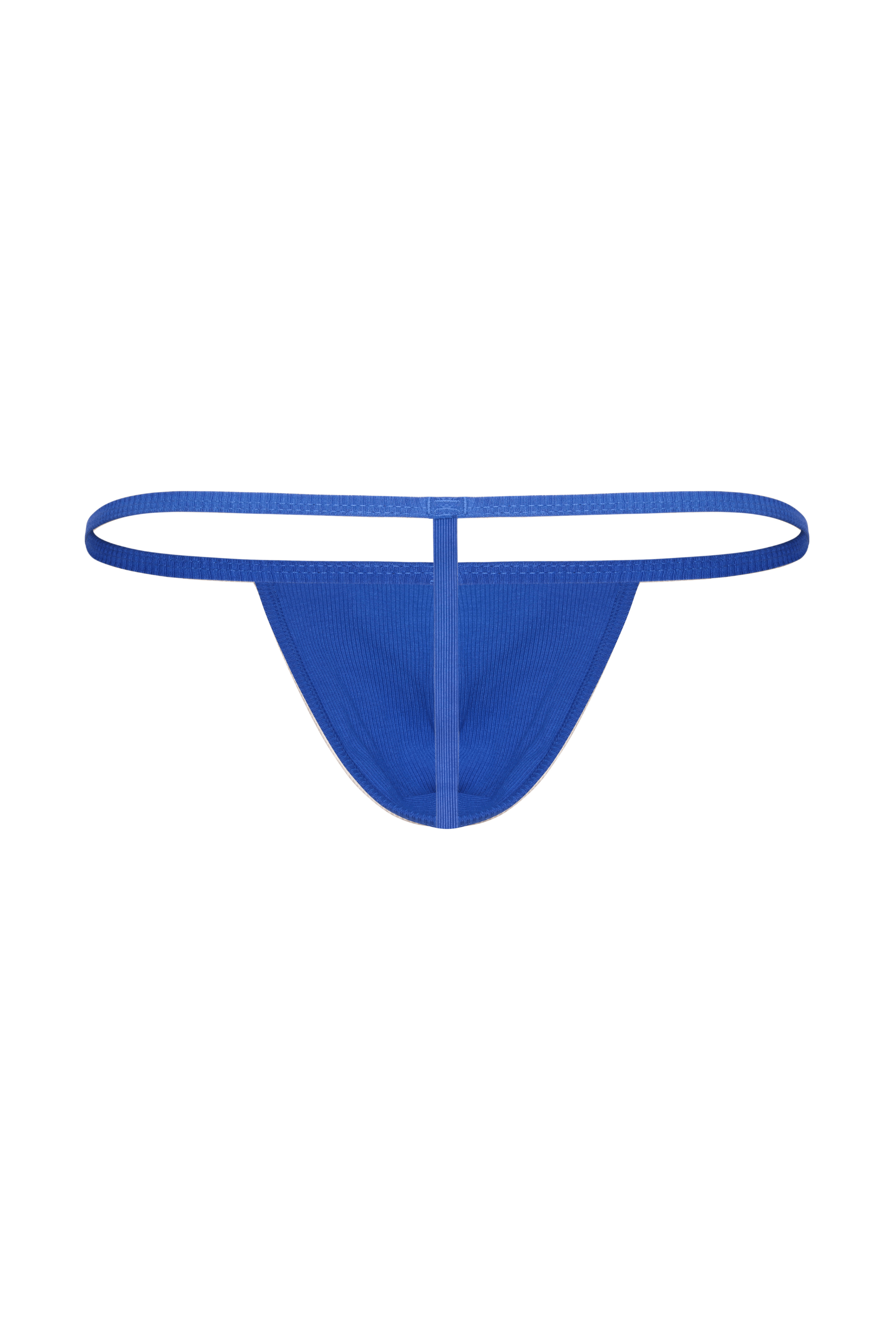 Cotton Rib T-String Thong | Cobalt - Coyote Jocks