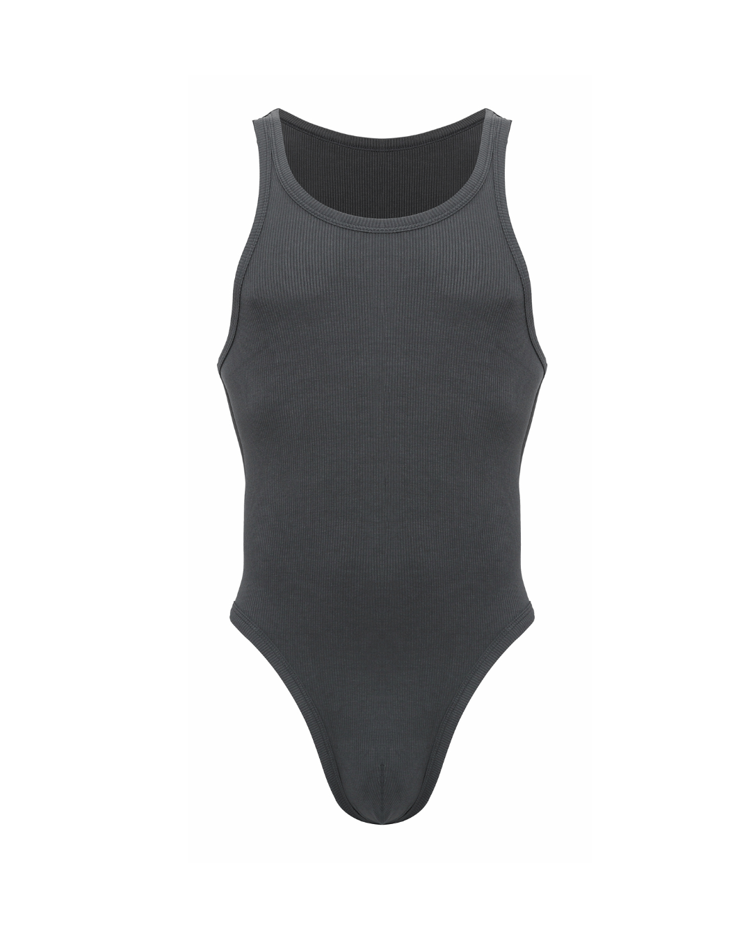 Cotton Rib Bodysuit | Charcoal - Coyote Jocks