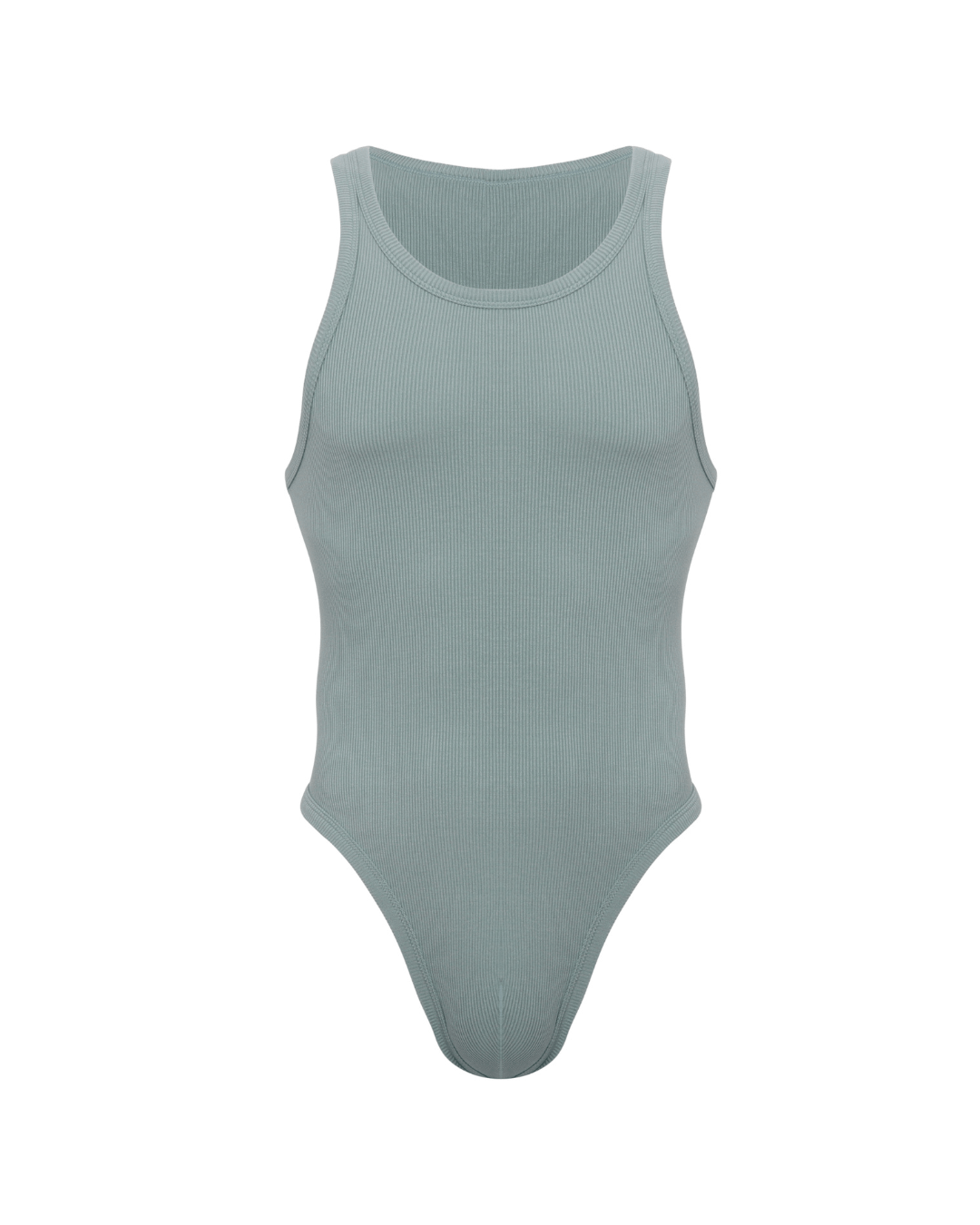 Cotton Rib Bodysuit | Grey Sage - Coyote Jocks