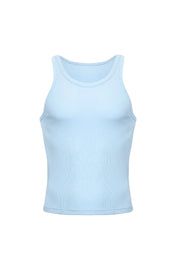 Cotton Rib Crop Tank | Baby Blue Tanks | Coyote Jocks
