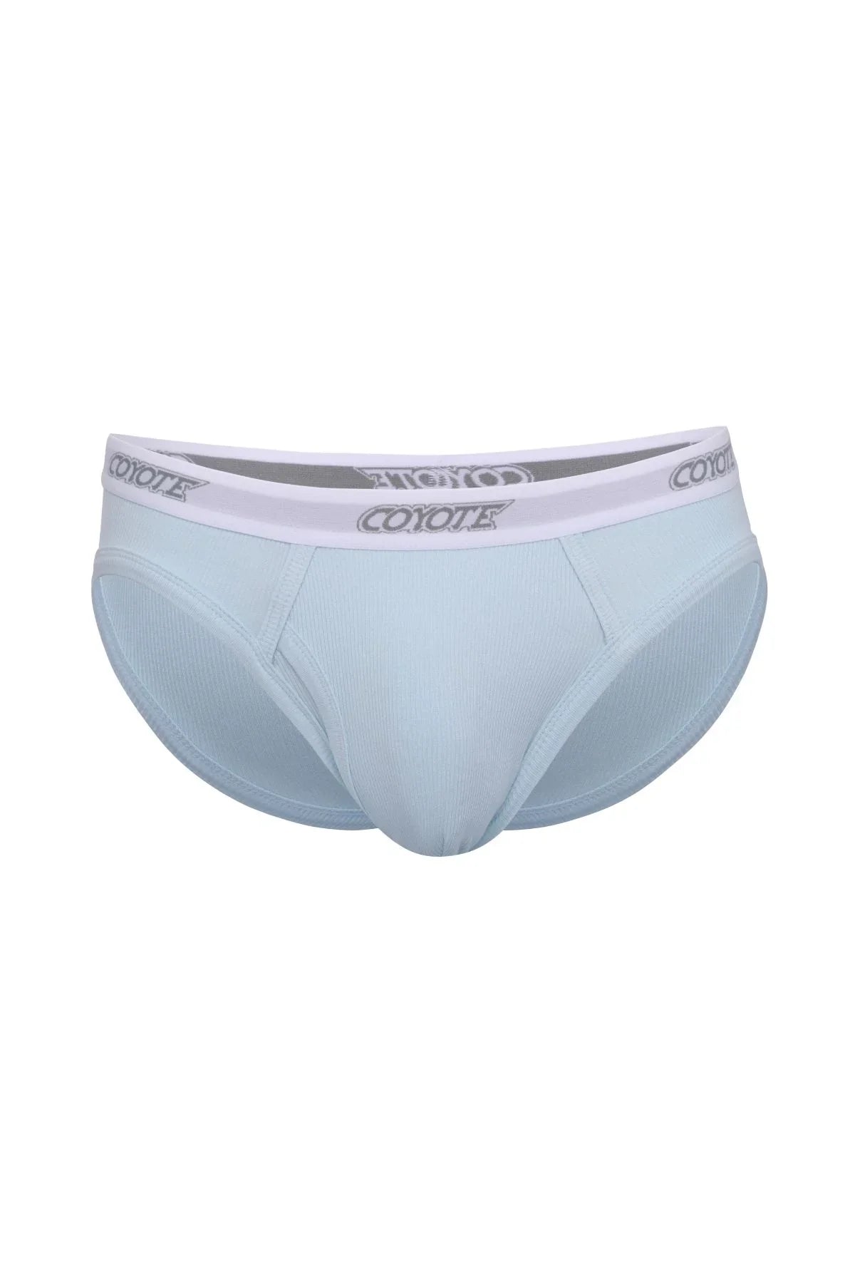 Cotton Rib Fly Front Brief | Baby Blue Briefs | Coyote Jocks