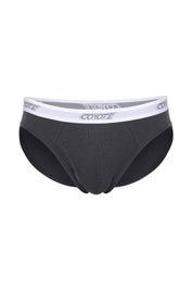 Cotton Rib Fly Front Brief | Charcoal Briefs | Coyote Jocks
