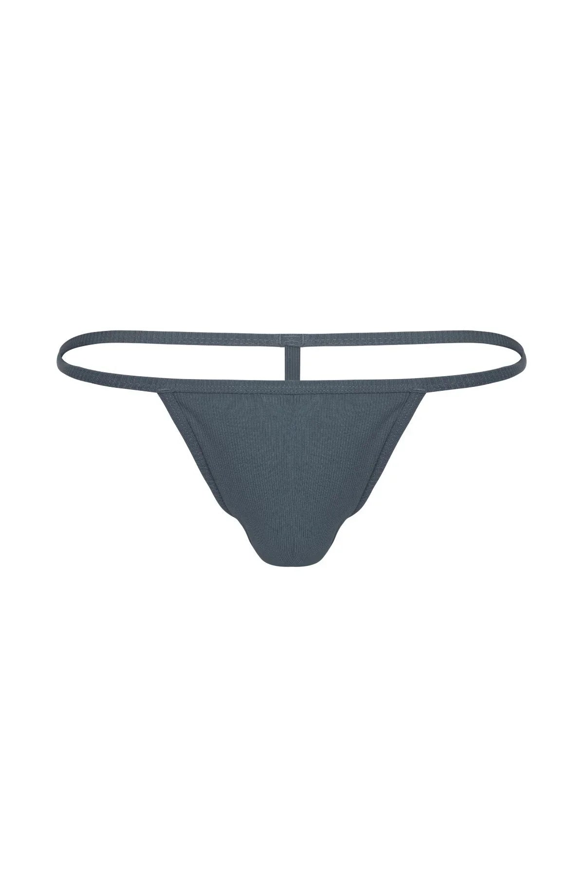 Cotton Rib T-String Thong | Charcoal Thongs | Coyote Jocks