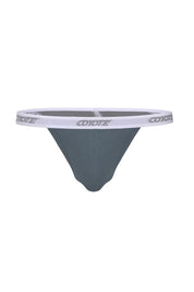 Cotton Rib Thong | Charcoal Thongs | Coyote Jocks