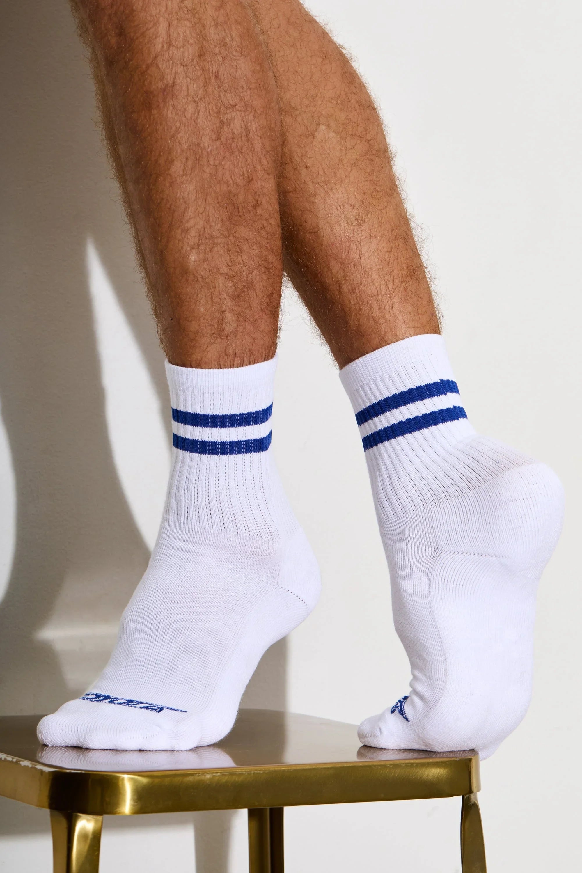 Cotton Ringer Sock | Blue Socks | Coyote Jocks