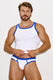 Cotton Ringer Tank | Blue Tanks | Coyote Jocks