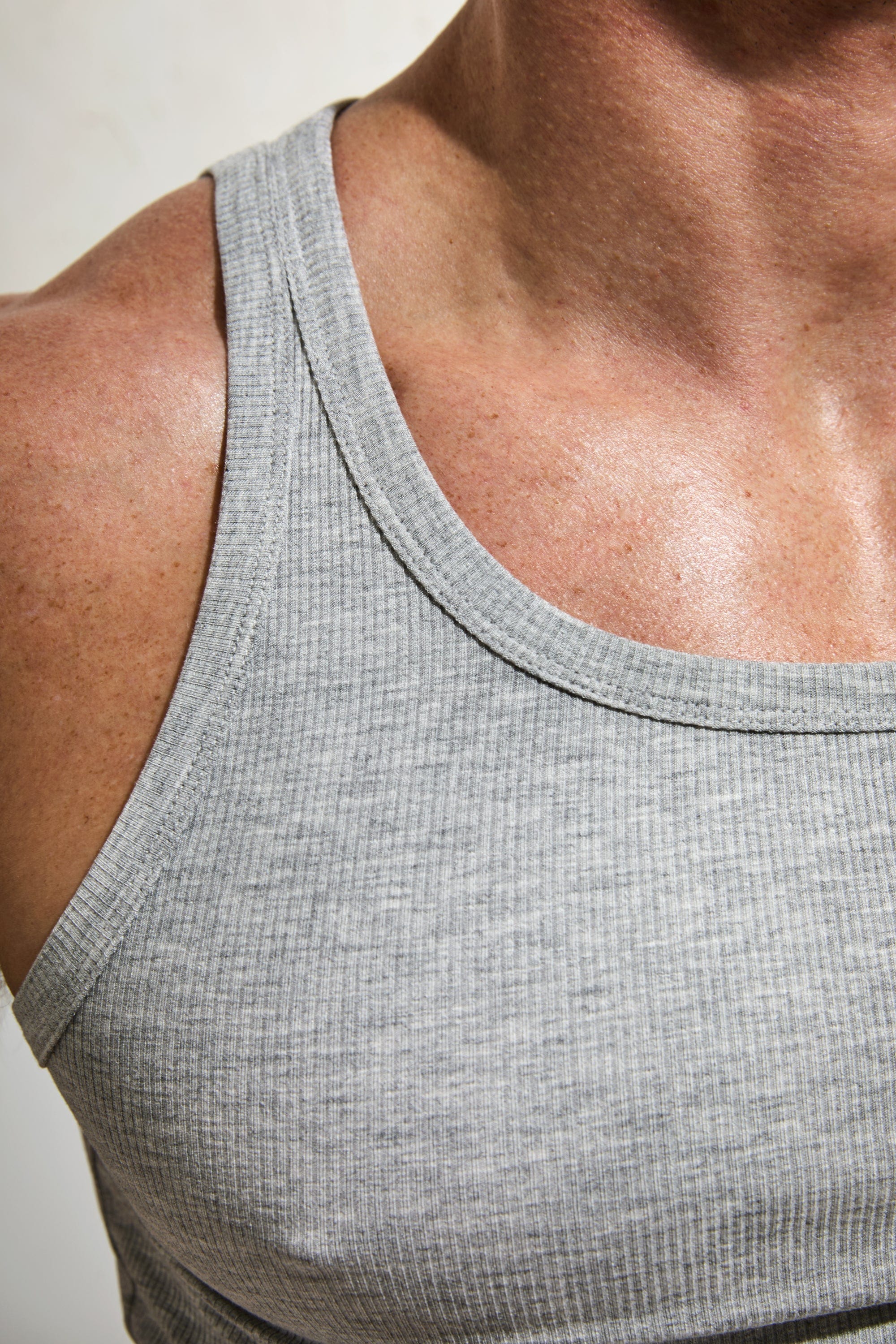 Cotton Rib Crop Tank | Heather Grey - Coyote Jocks