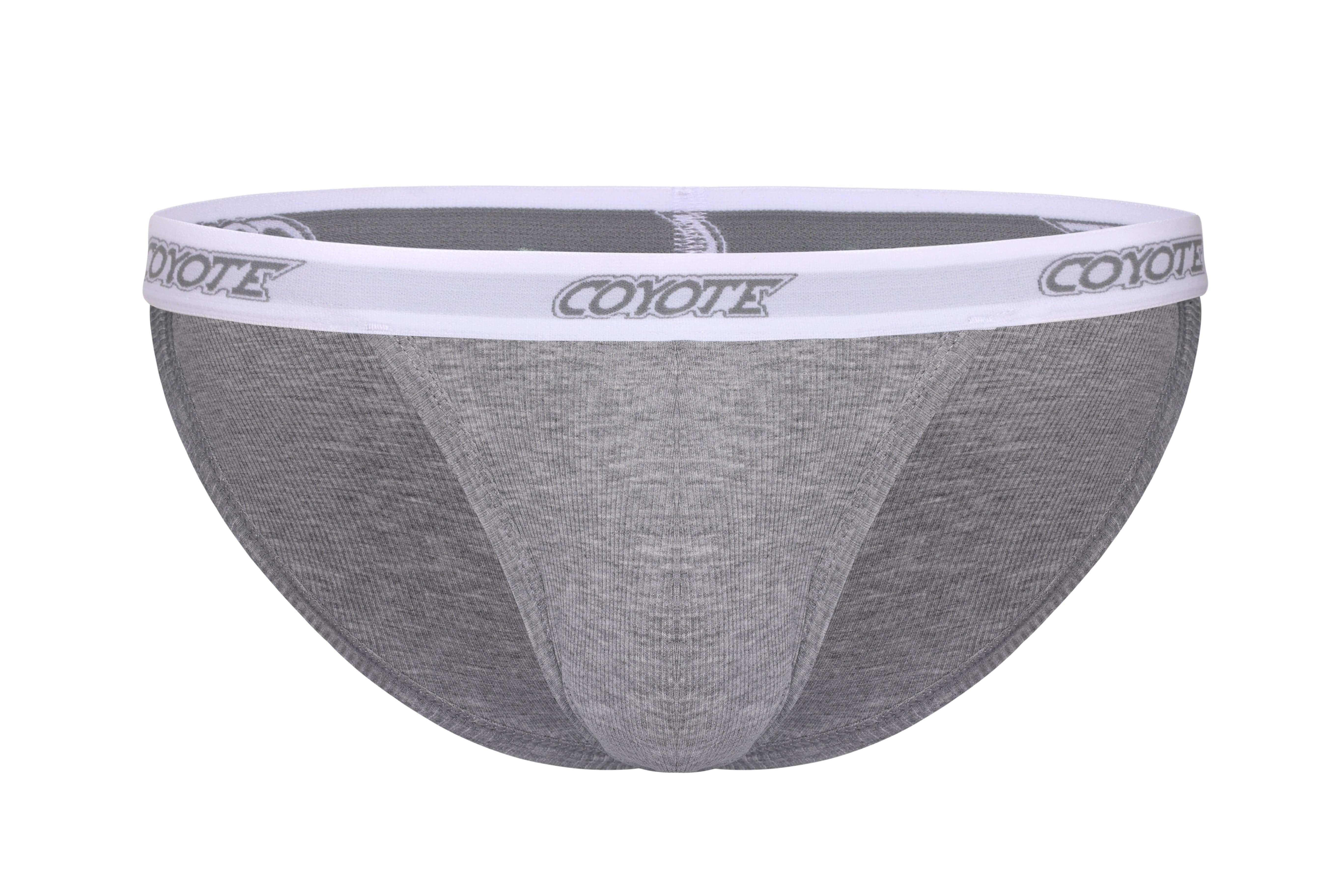 Cotton Rib Sport Brief | Heather Grey - Coyote Jocks