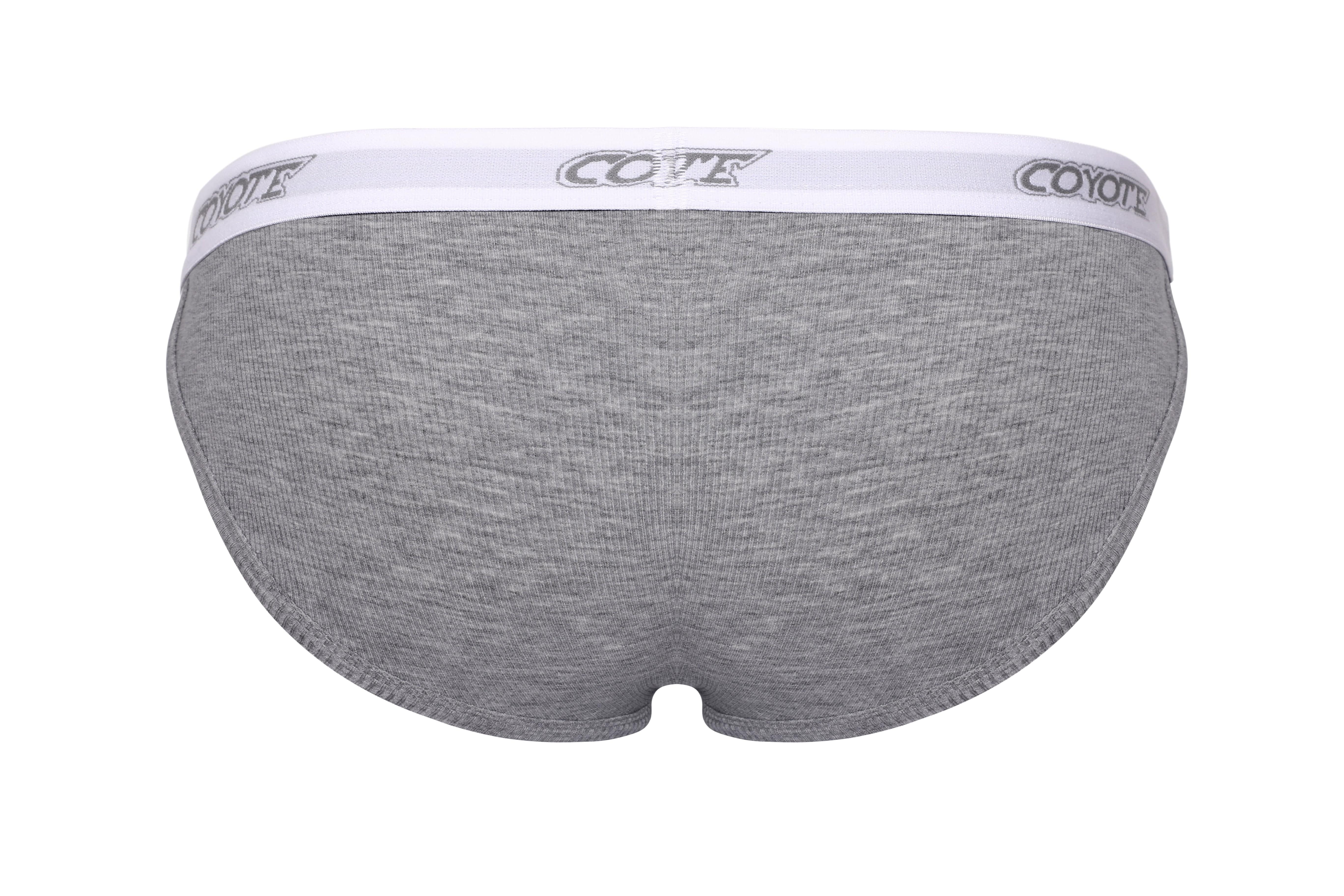 Cotton Rib Sport Brief | Heather Grey - Coyote Jocks