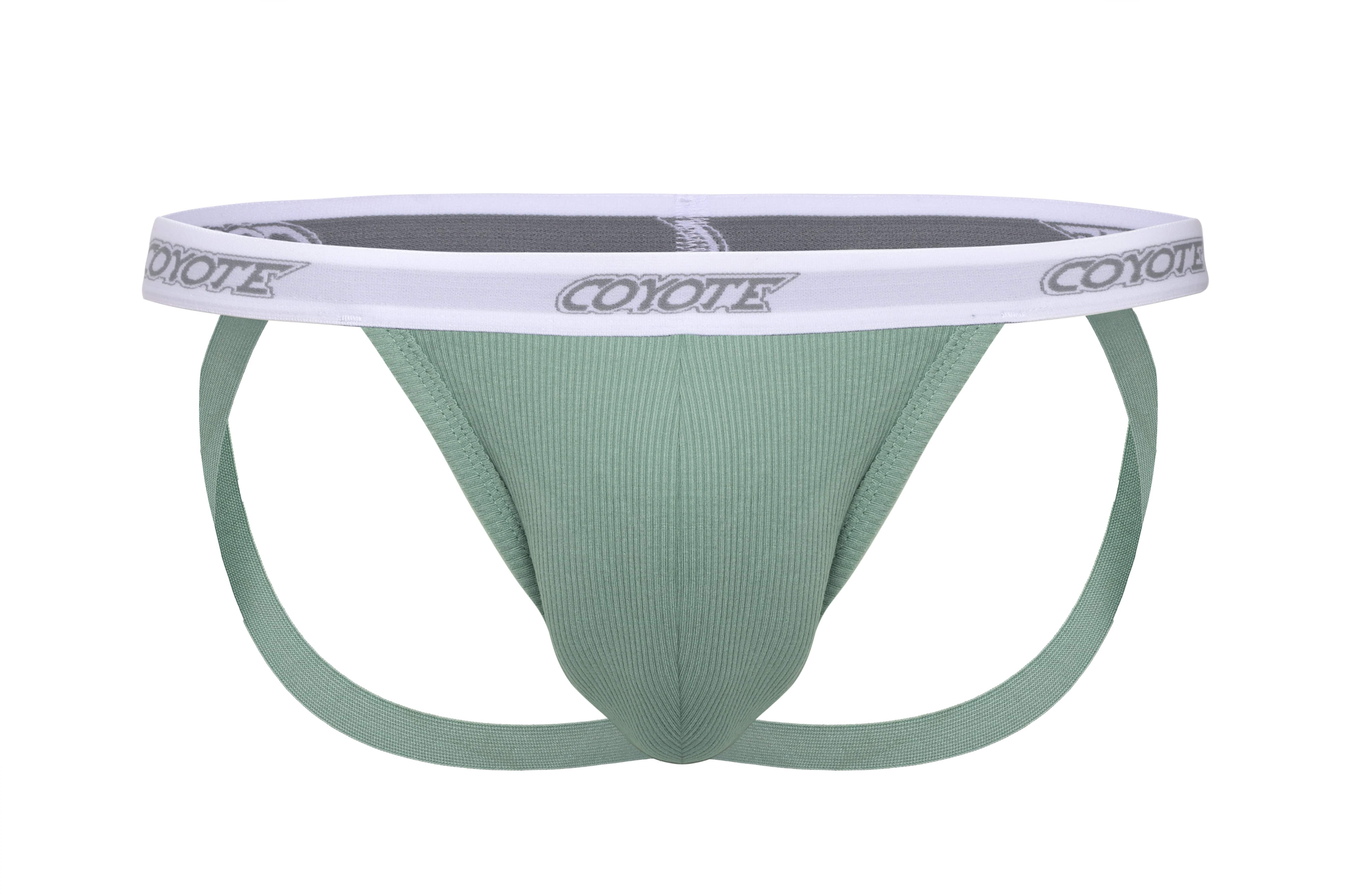 Cotton Rib Jockstrap | Grey Sage - Coyote Jocks