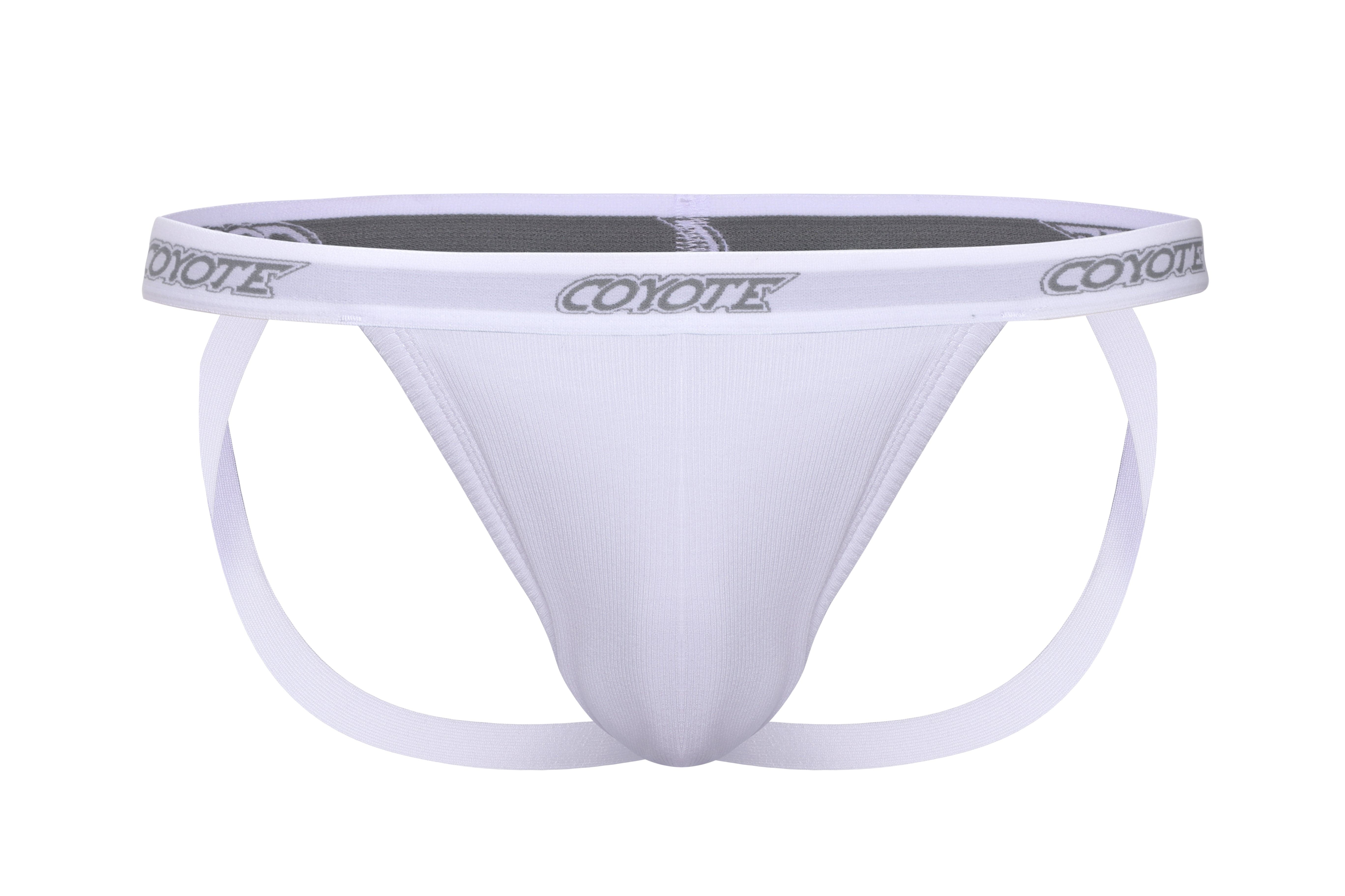 Cotton Rib Jockstrap | Pure White - Coyote Jocks