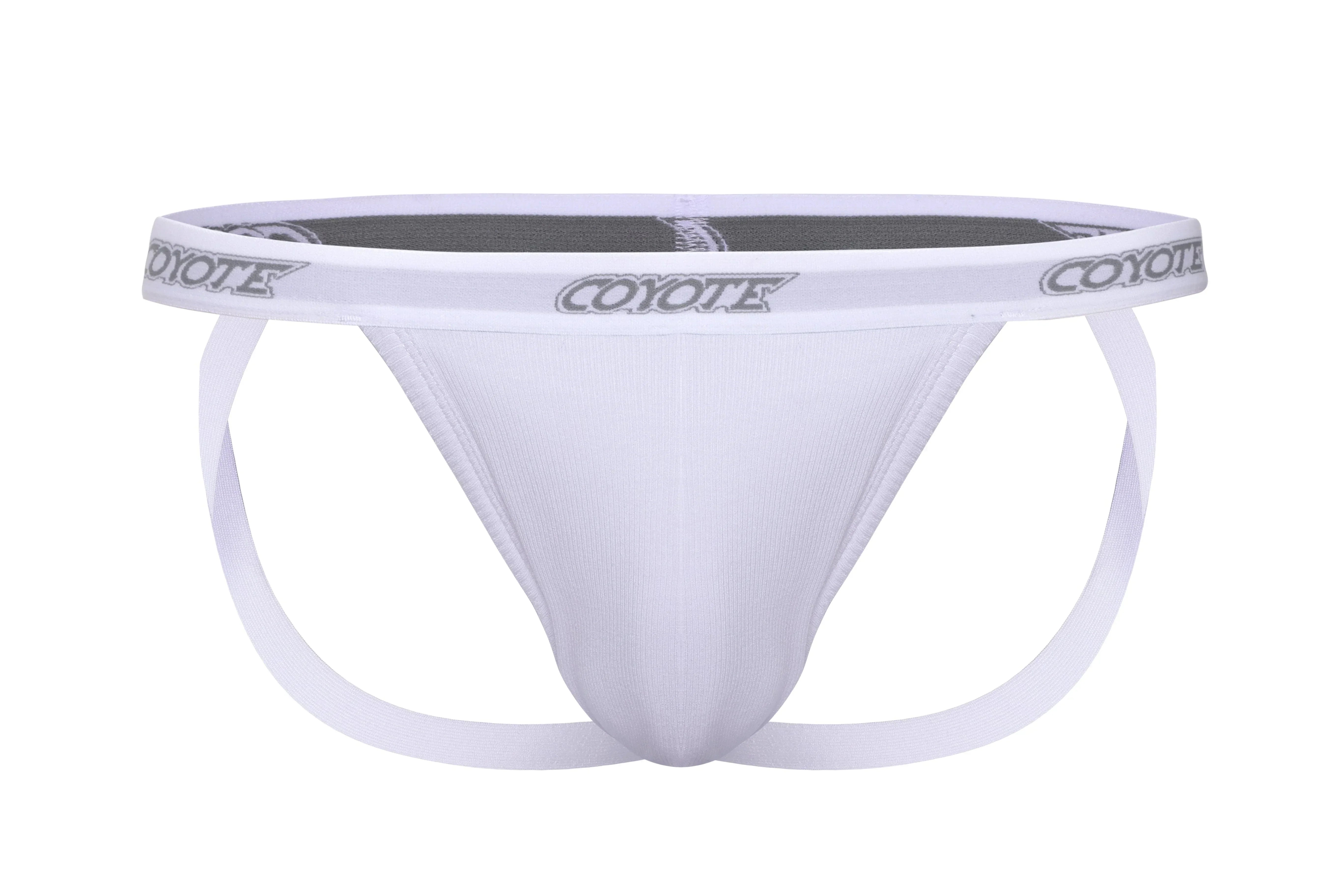 Cotton Rib Jockstrap | Pure White - Coyote Jocks