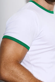 Cotton Ringer T-Shirt | Green T-shirt | Coyote Jocks
