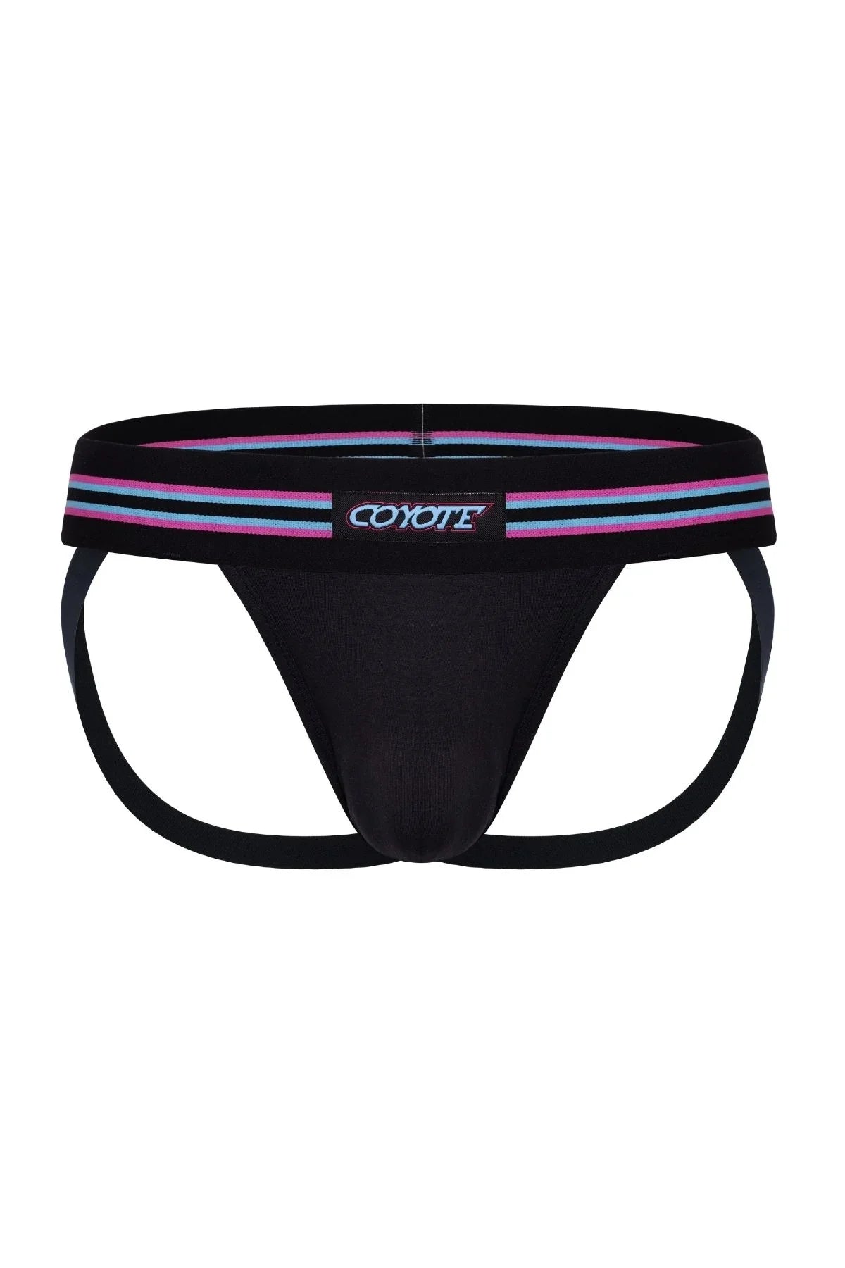 Varsity Jockstrap | Neon Black Jockstraps | Coyote Jocks