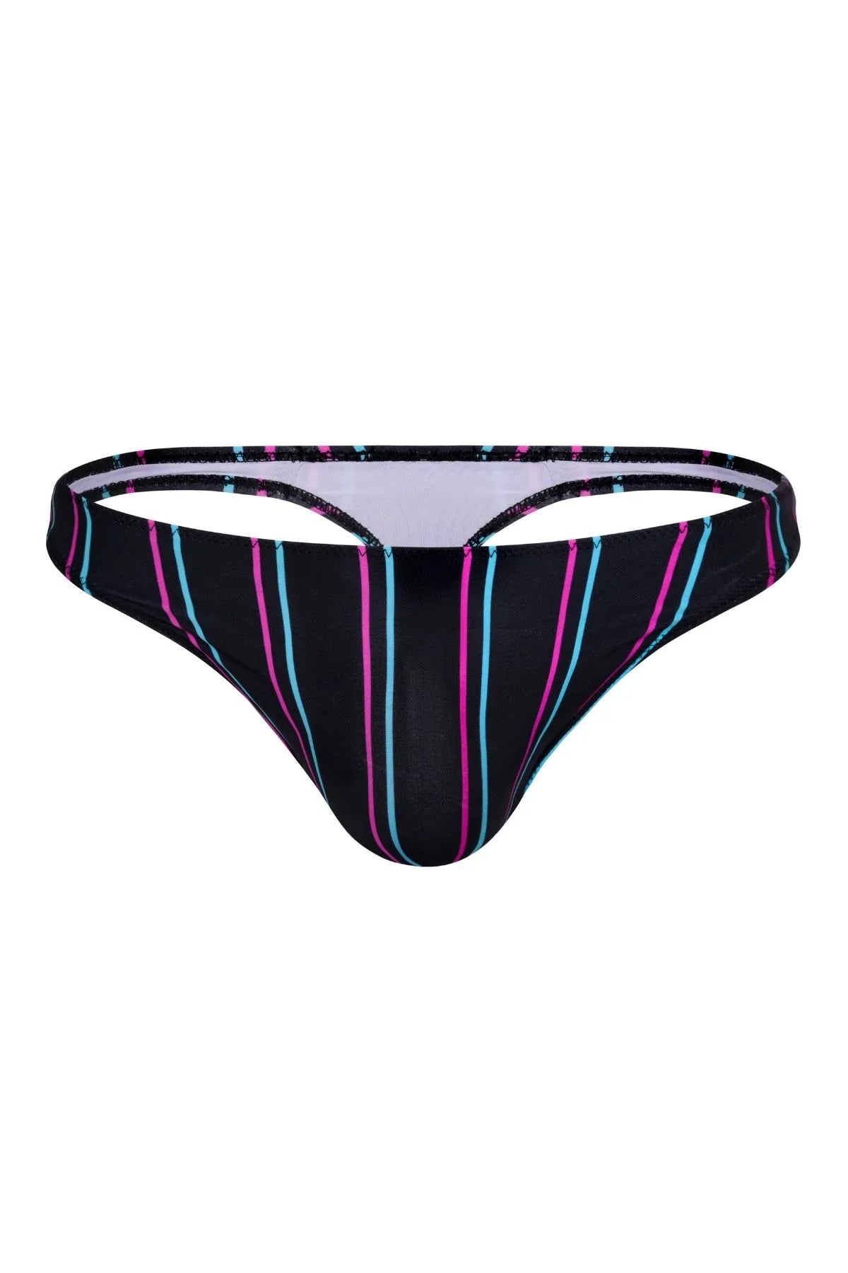 Mini Swim Thong | Neon Black Swim Thongs | Coyote Jocks