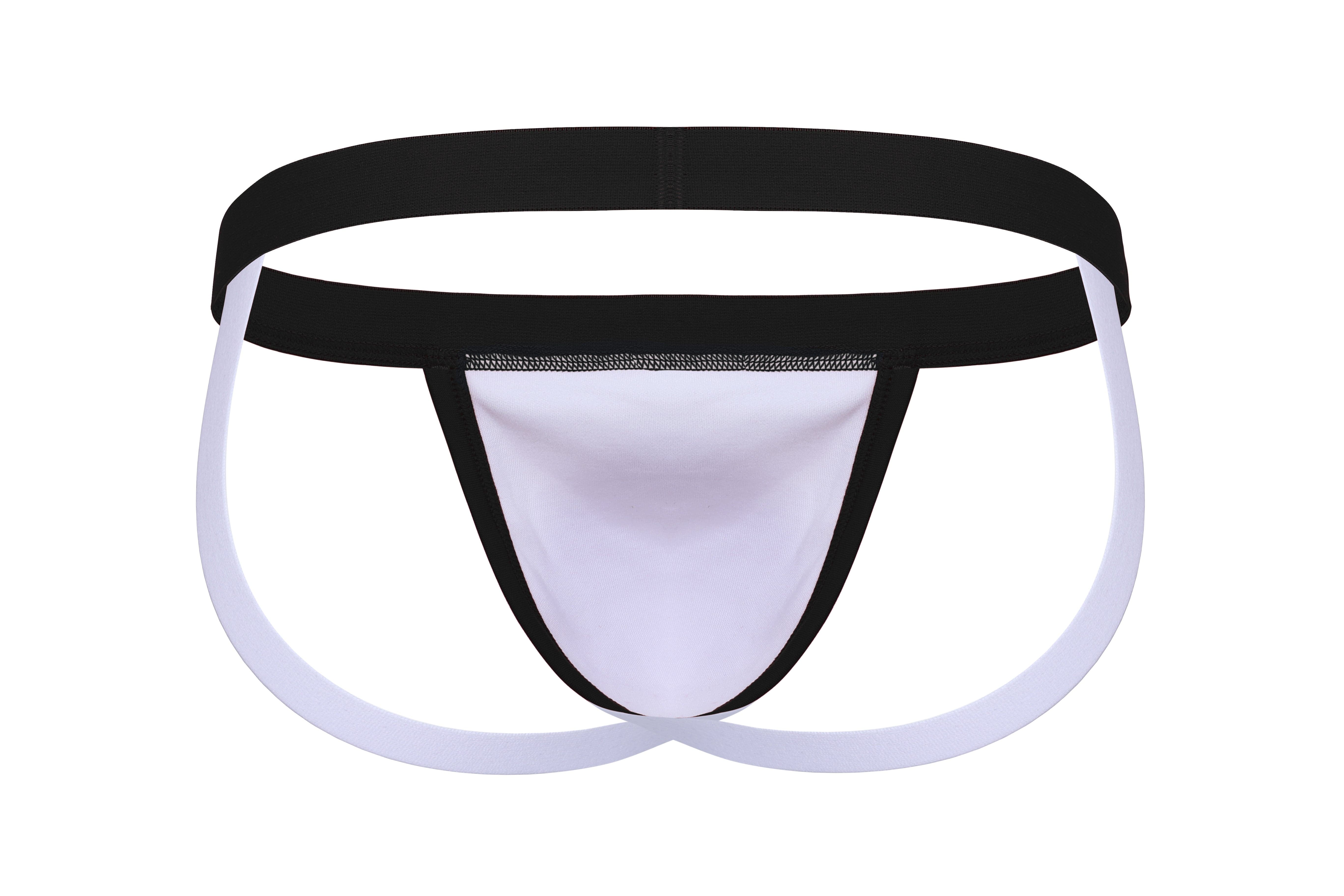 Cotton Ringer Jockstrap | Black - Coyote Jocks