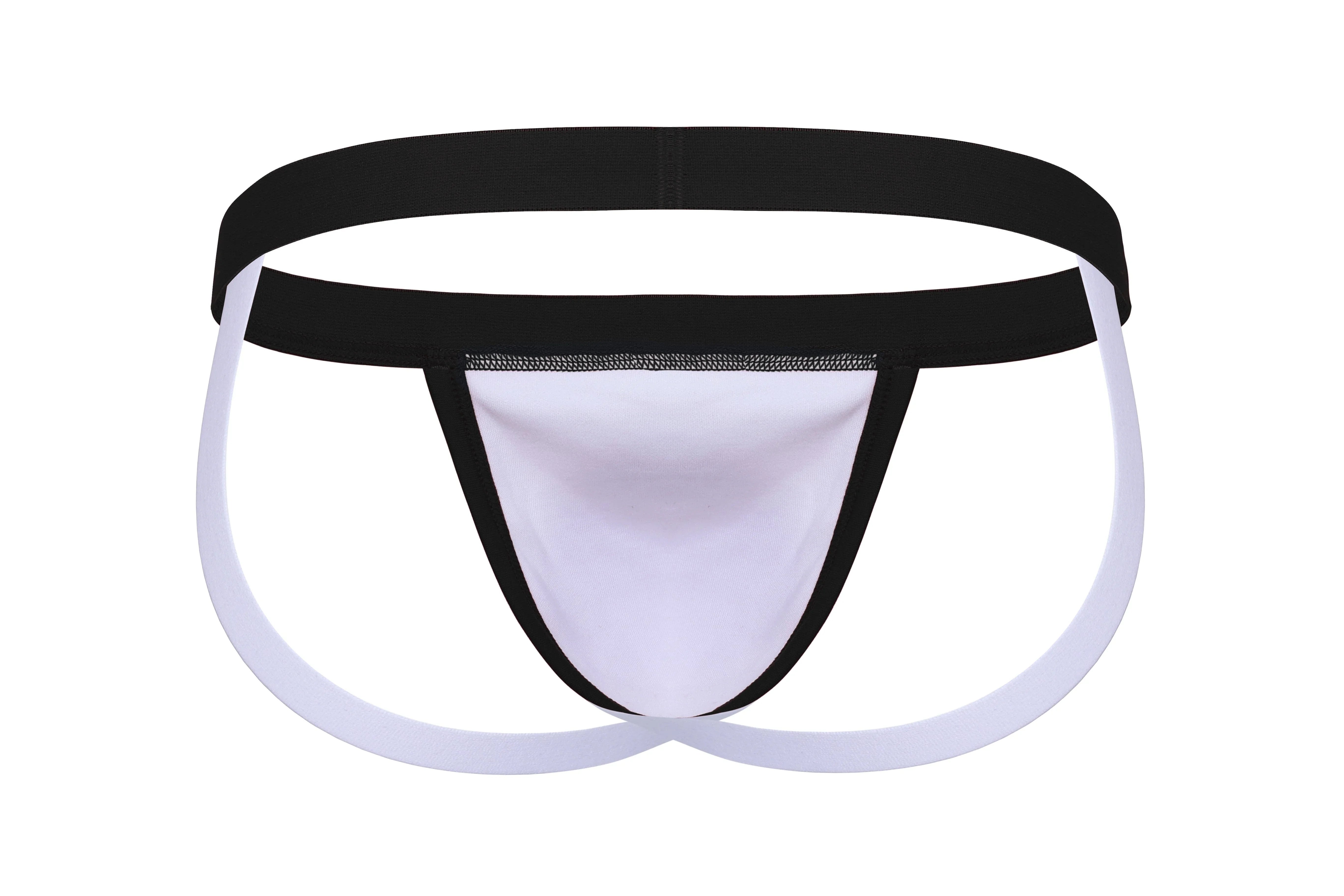Cotton Ringer Jockstrap | Black - Coyote Jocks