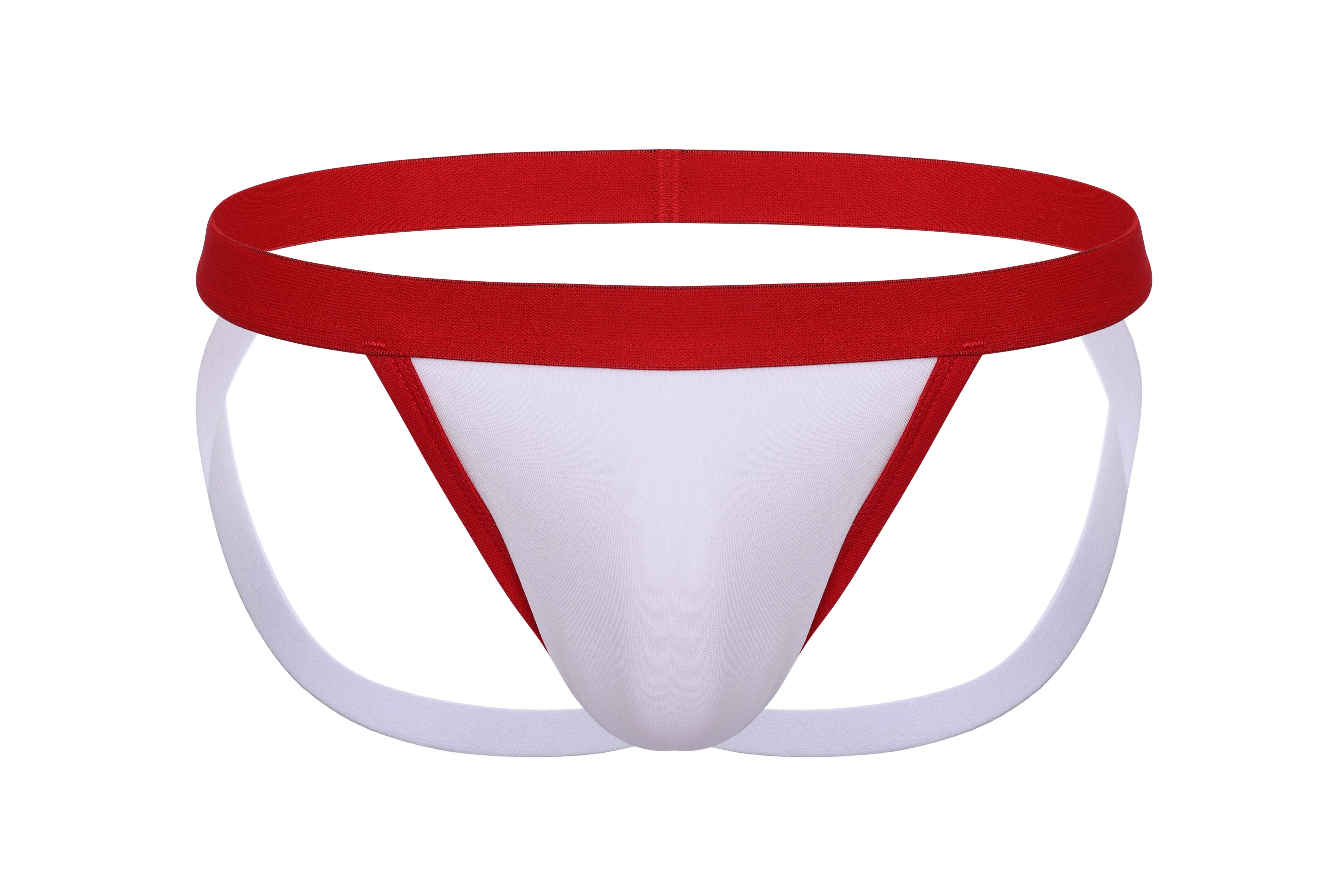 Cotton Ringer Jockstrap | Red - Coyote Jocks