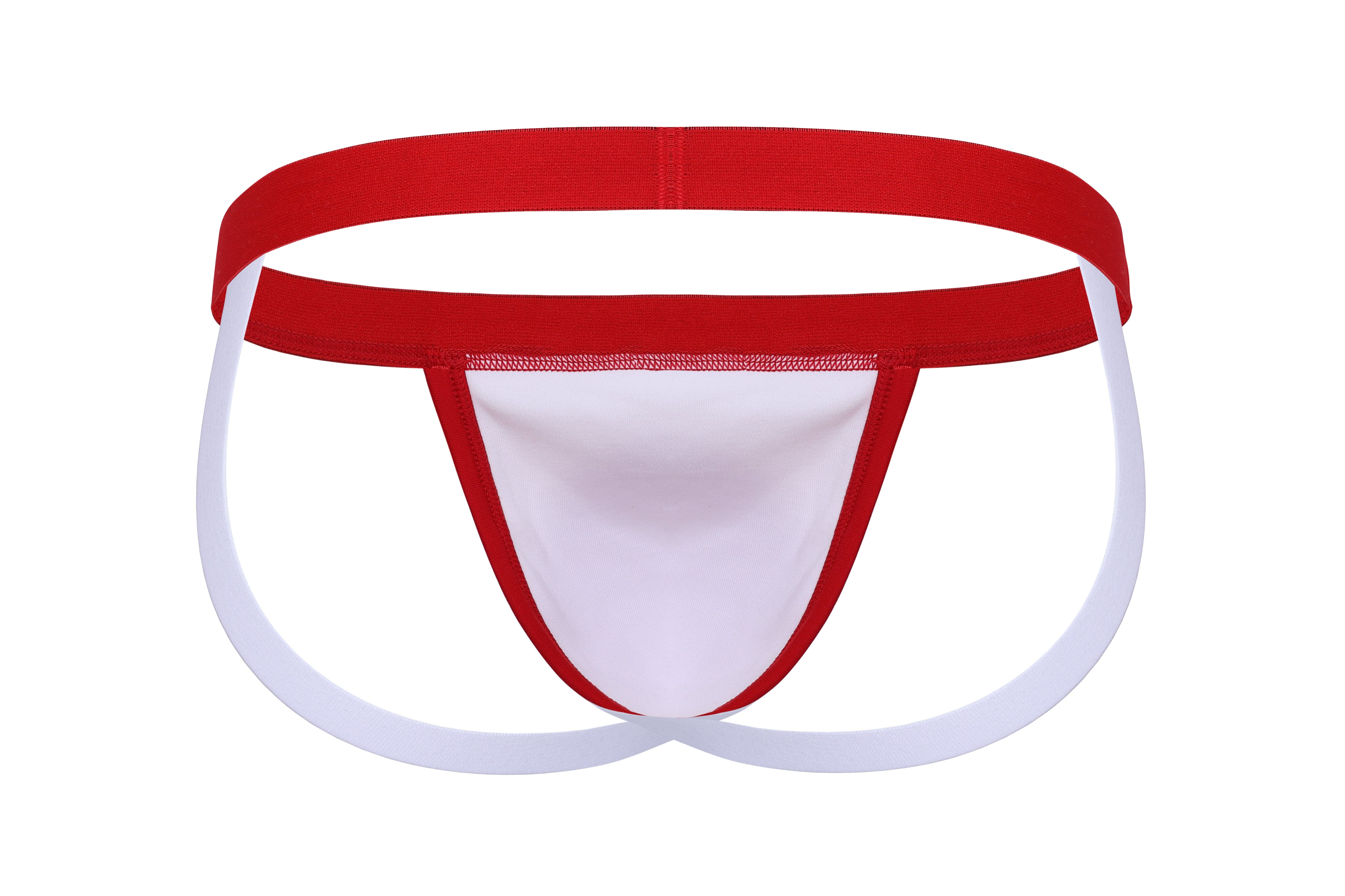 Cotton Ringer Jockstrap | Red - Coyote Jocks