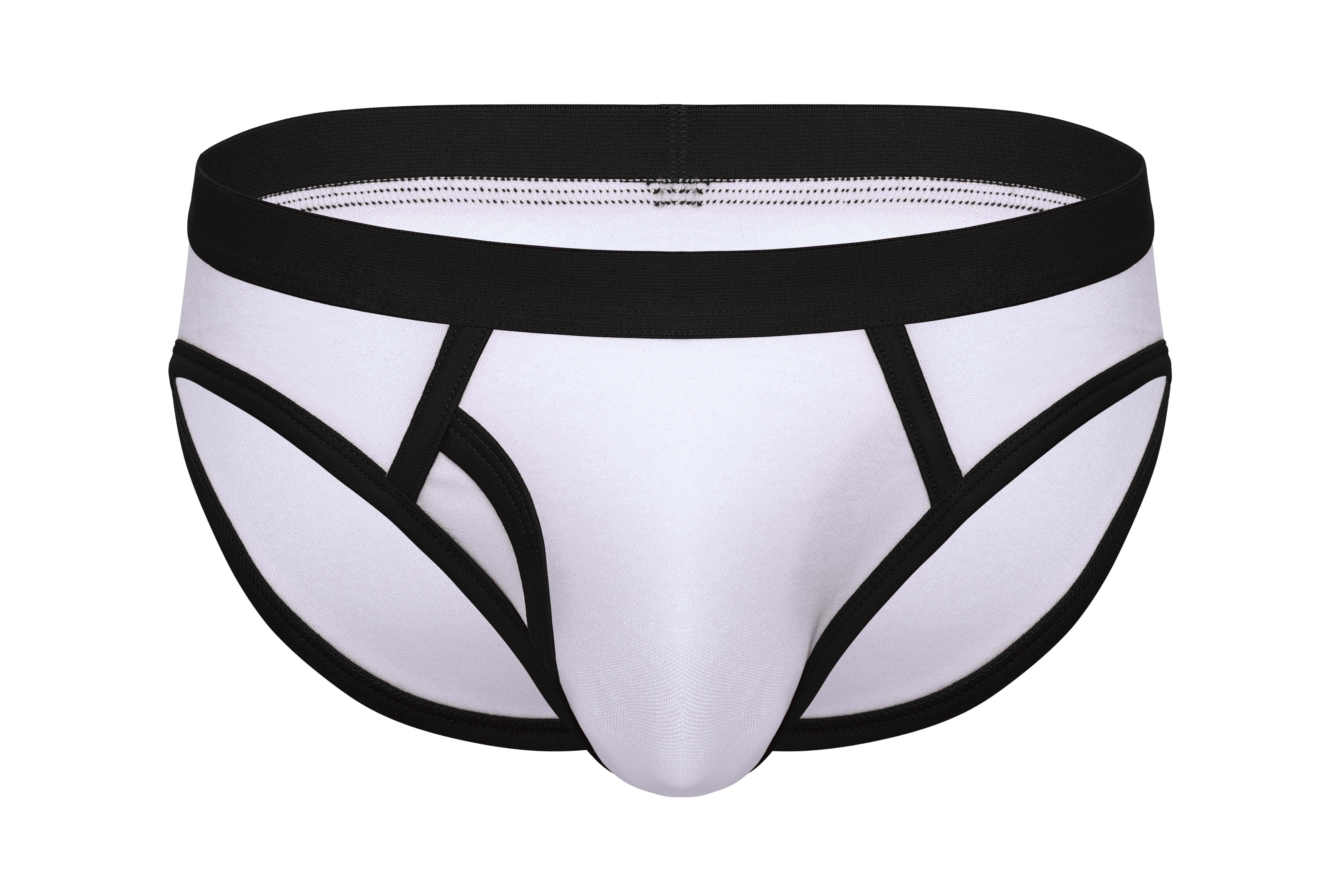 Cotton Ringer Fly Brief | Black - Coyote Jocks