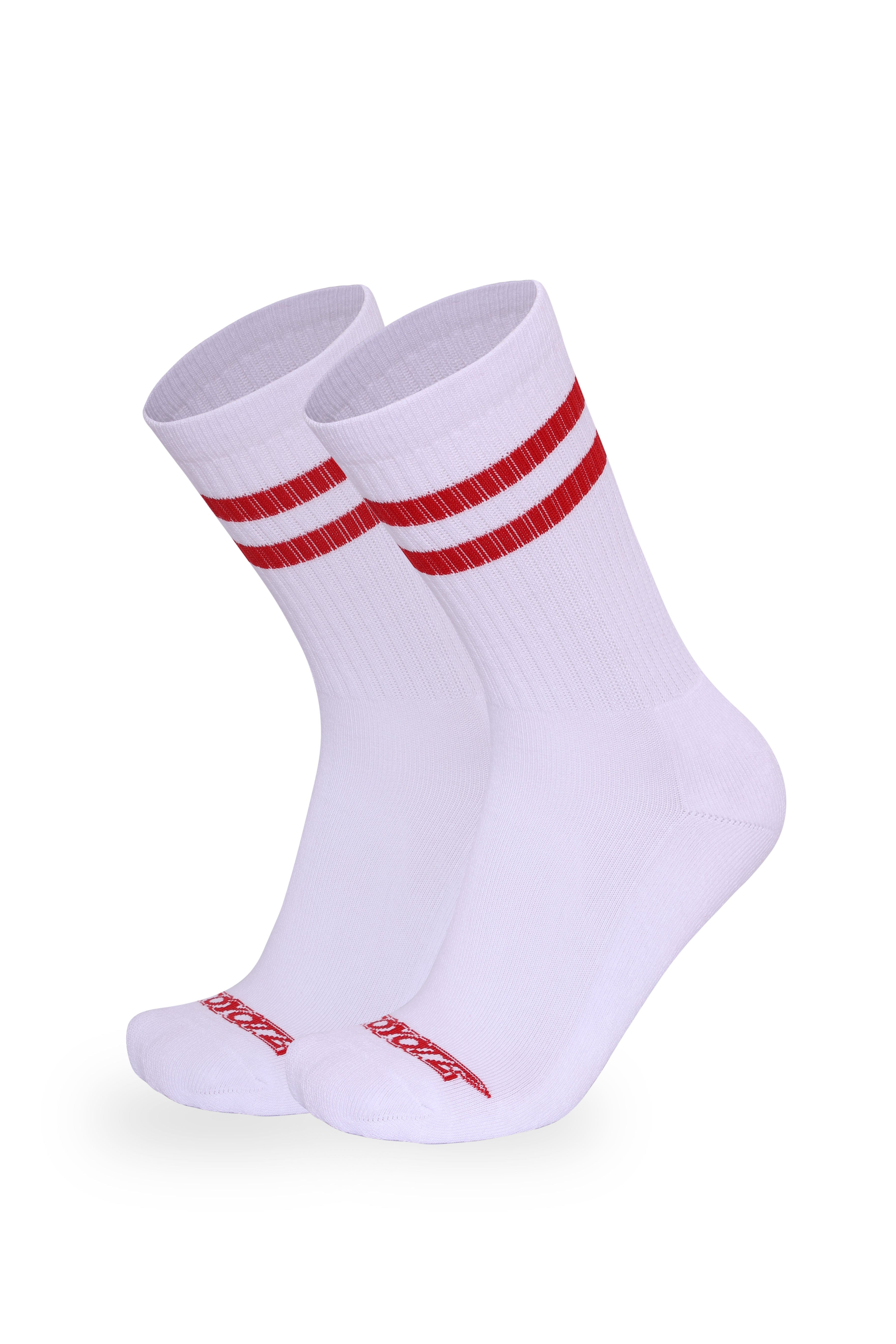 Cotton Ringer Sock | Red - Coyote Jocks