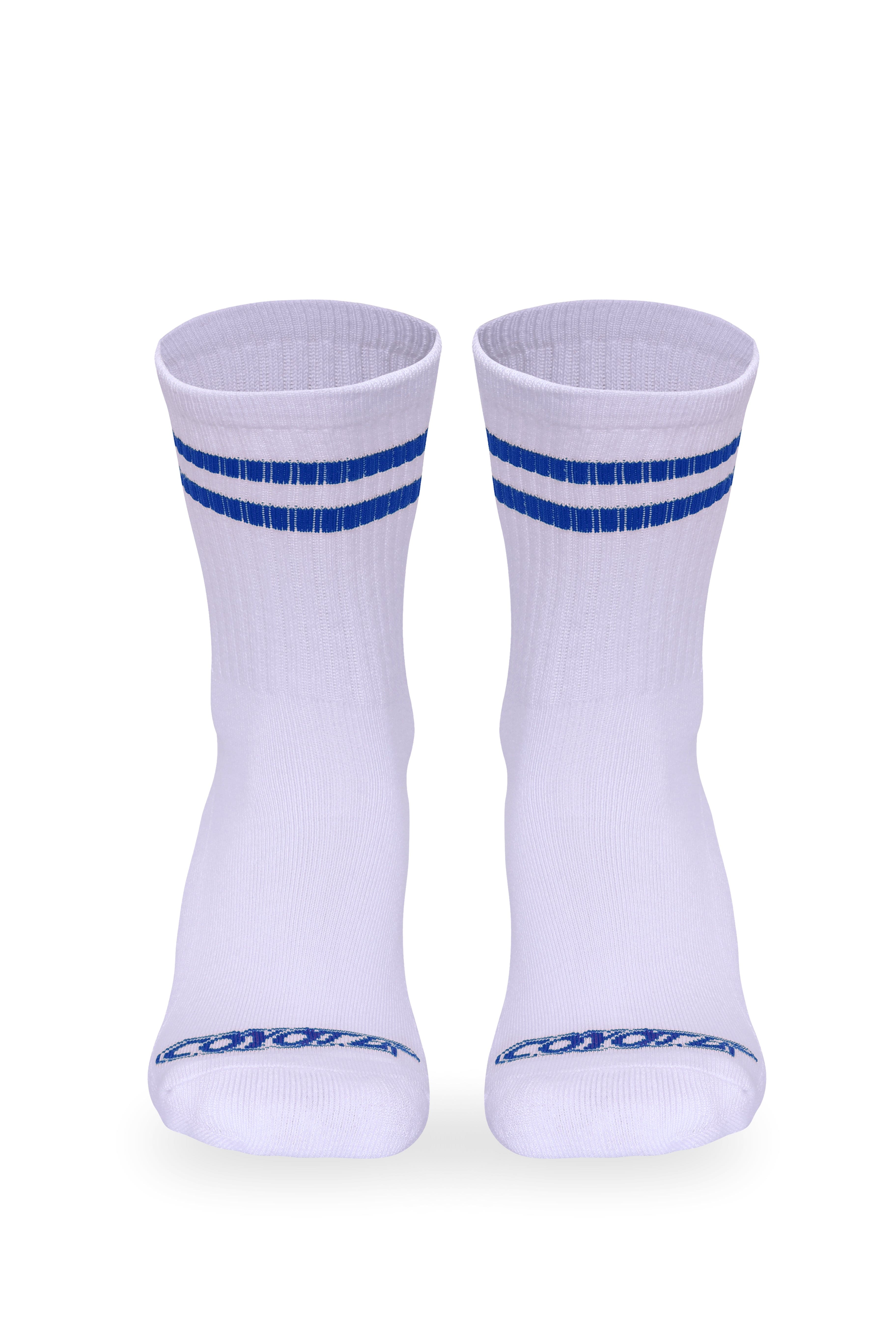 Cotton Ringer Sock | Blue - Coyote Jocks