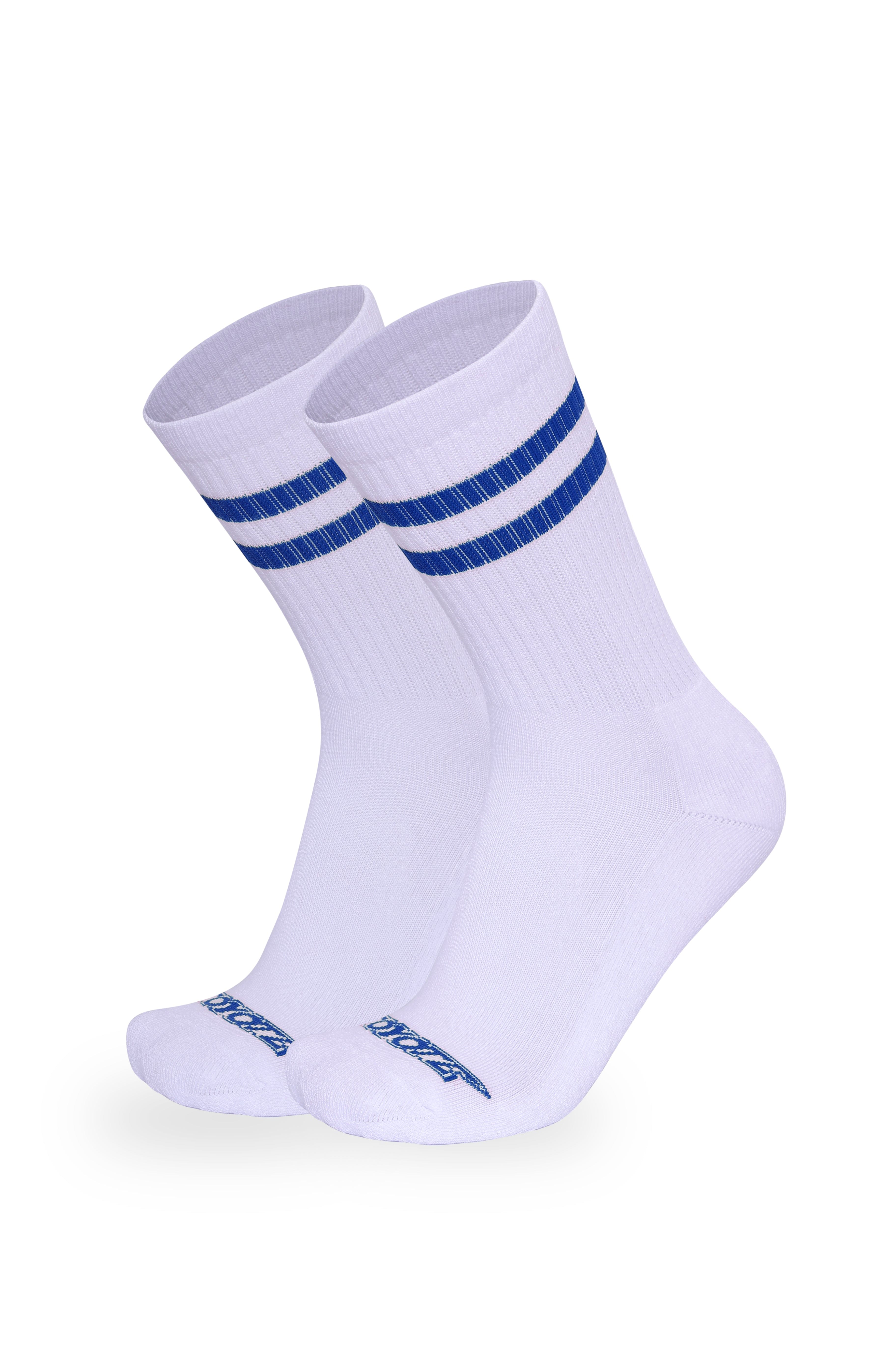 Cotton Ringer Sock | Blue - Coyote Jocks