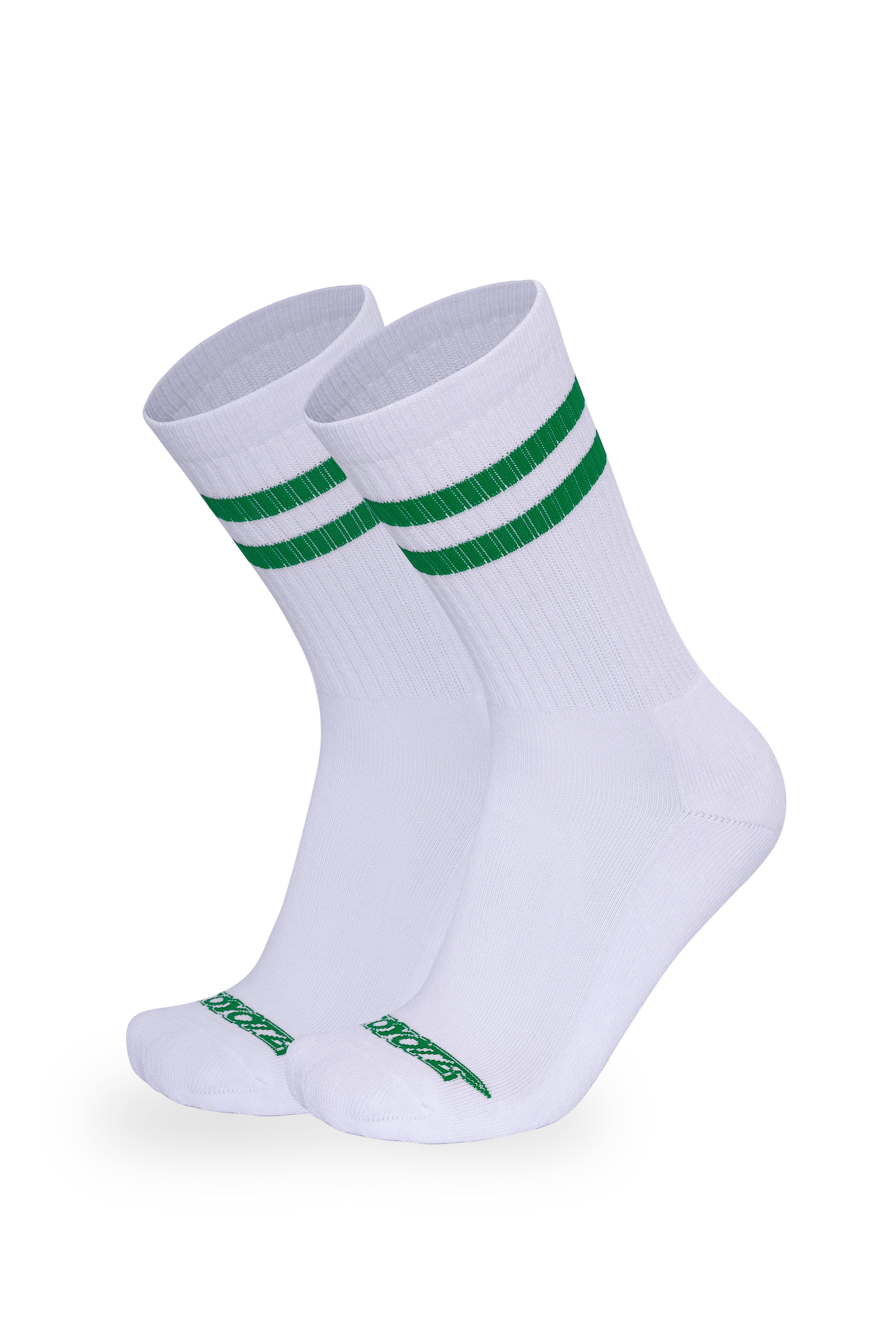 Cotton Ringer Sock | Green