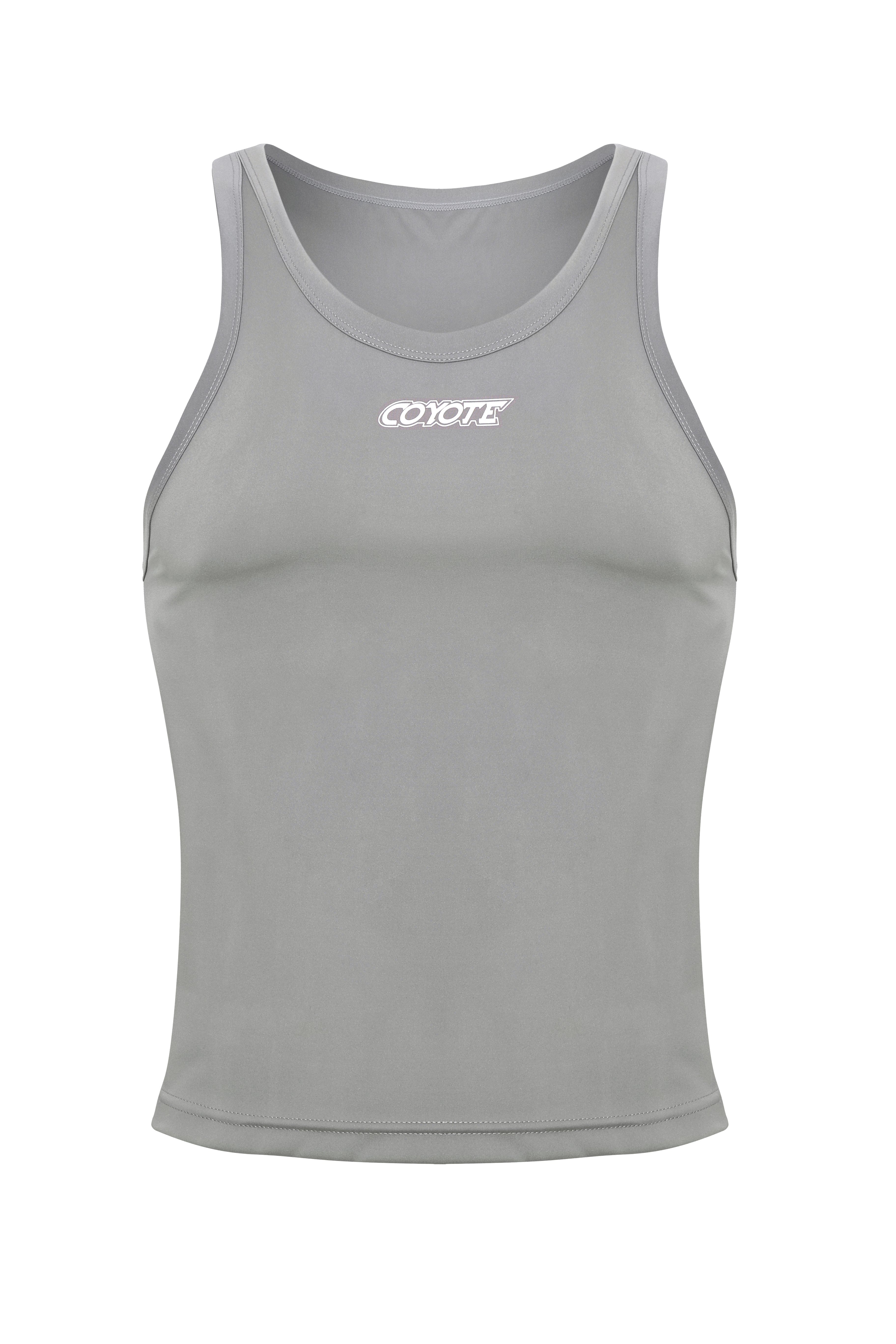 Sport Crop Tank | Steel Grey - Coyote Jocks