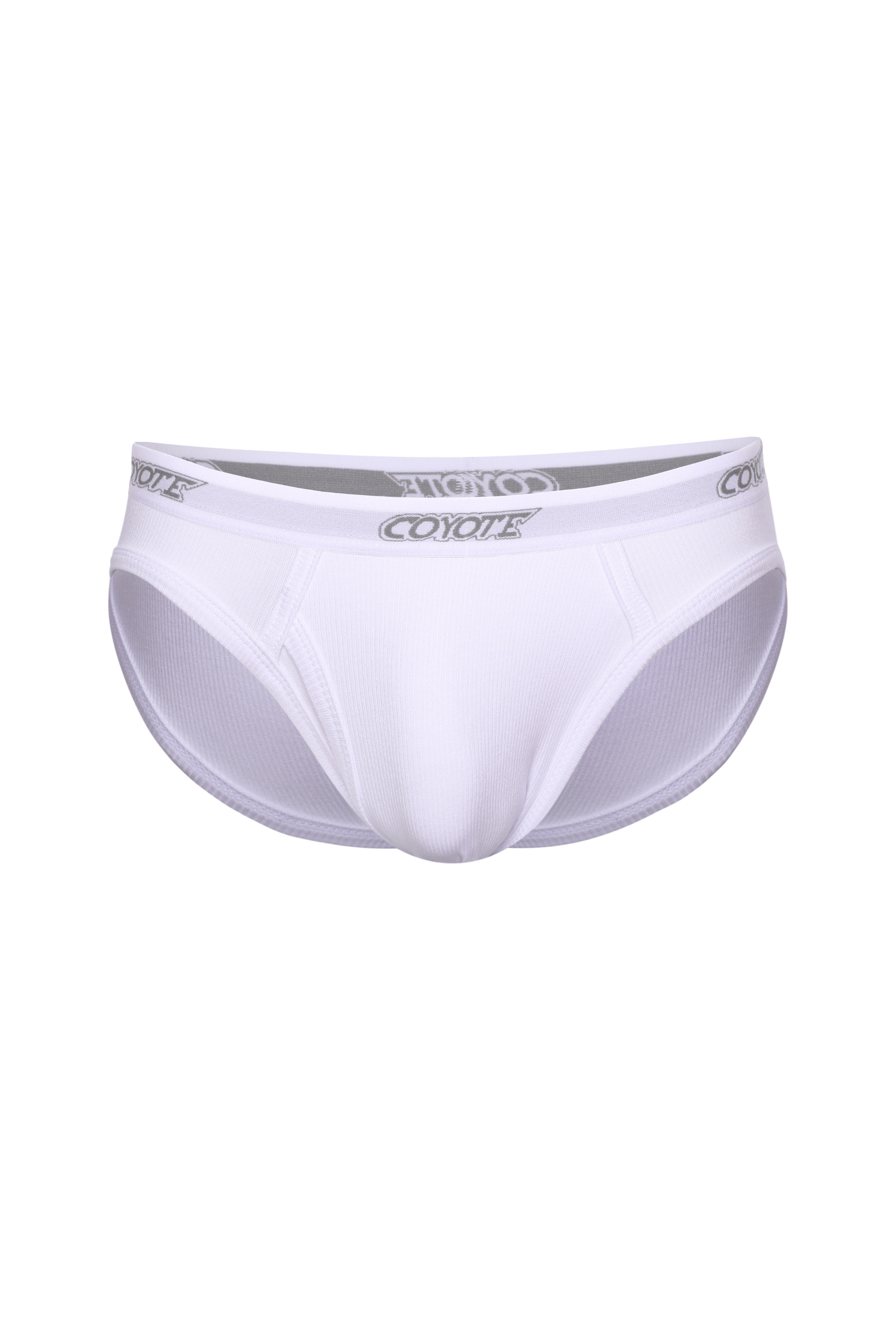 Cotton Rib Fly Front Brief | Pure White - Coyote Jocks