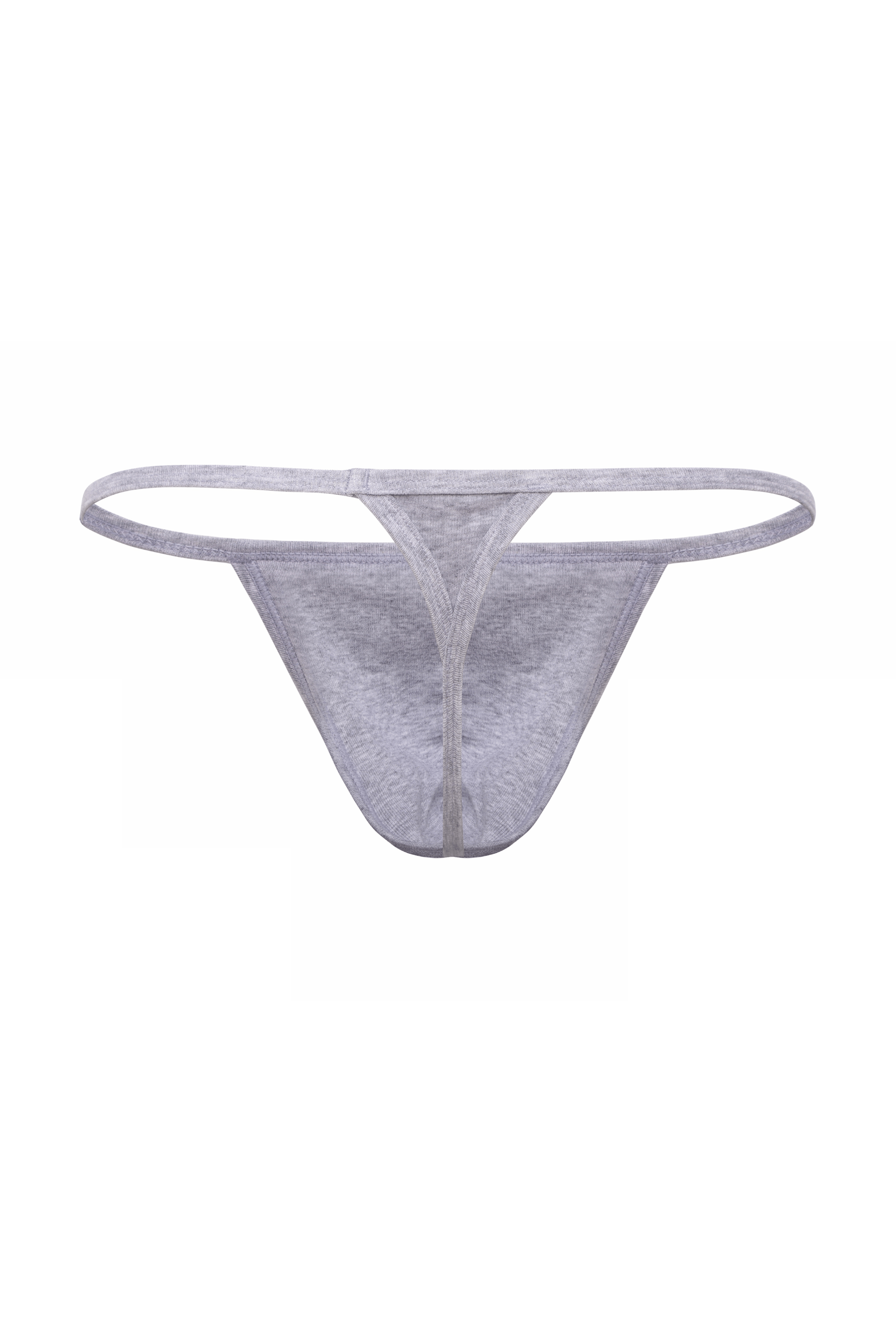 Micro Heather Grey Thong - Coyote Jocks