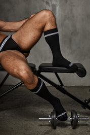 Varsity Sock | Jet Black Socks | Coyote Jocks