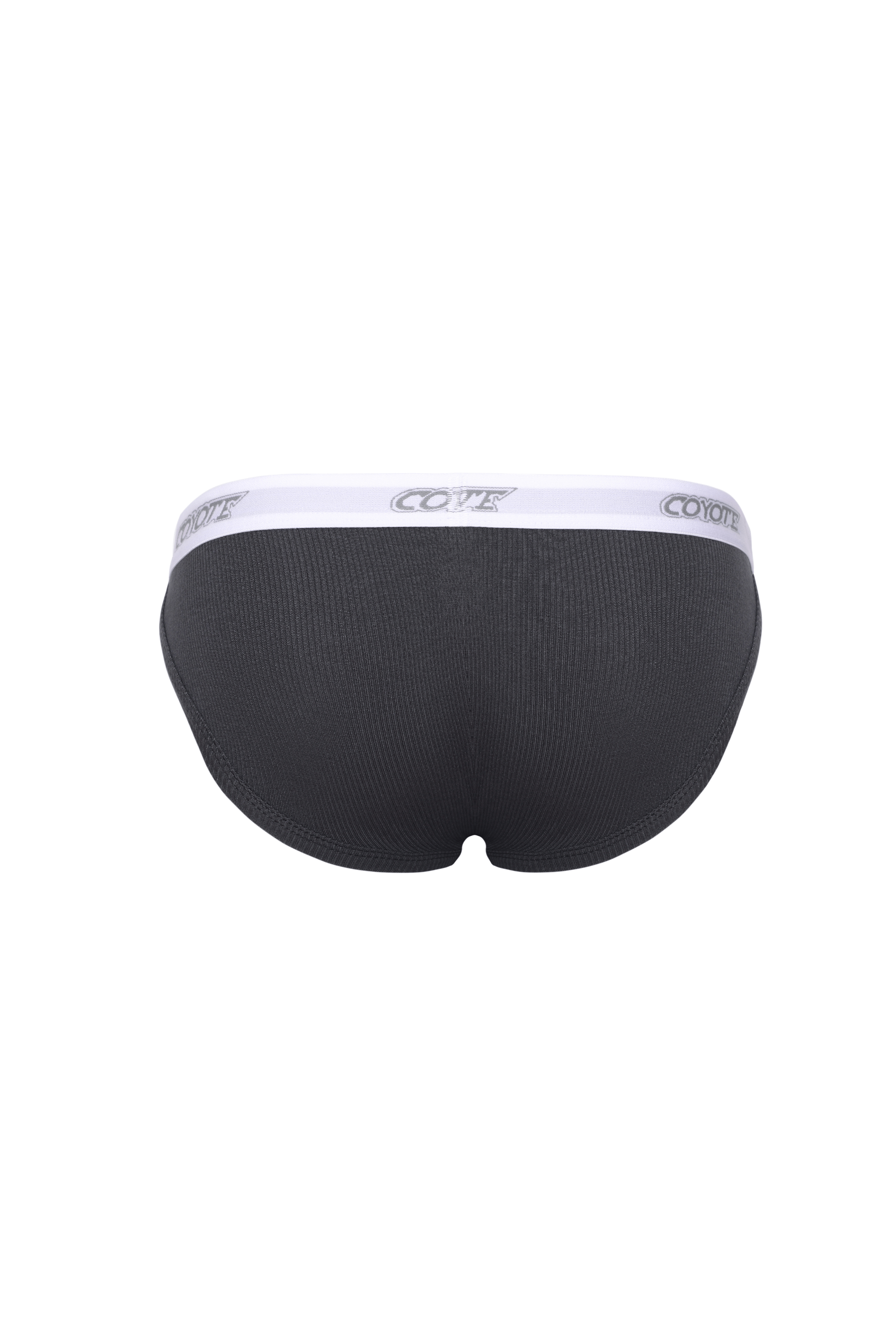 Cotton Rib Fly Front Brief | Charcoal - Coyote Jocks 