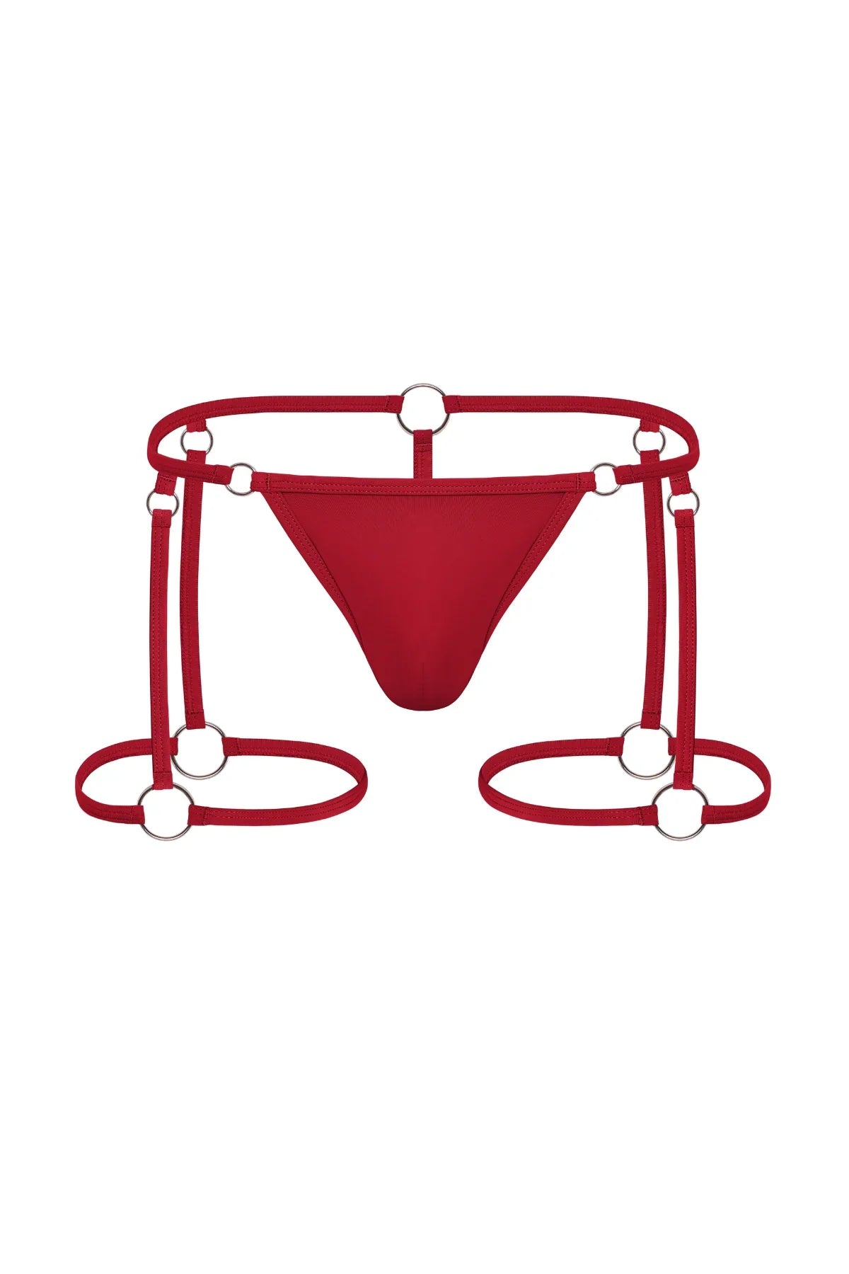Hardware Garter Thong | Red Thongs | Coyote Jocks