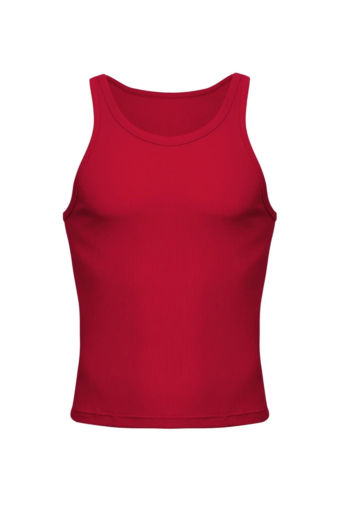 Cotton Rib Crop Tank | Red Tanks | Coyote Jocks