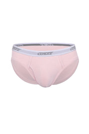 Cotton Rib Fly Front Brief | Pink Briefs | Coyote Jocks
