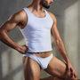 Camiseta sin mangas con borde sin rematar | Blanco fresco