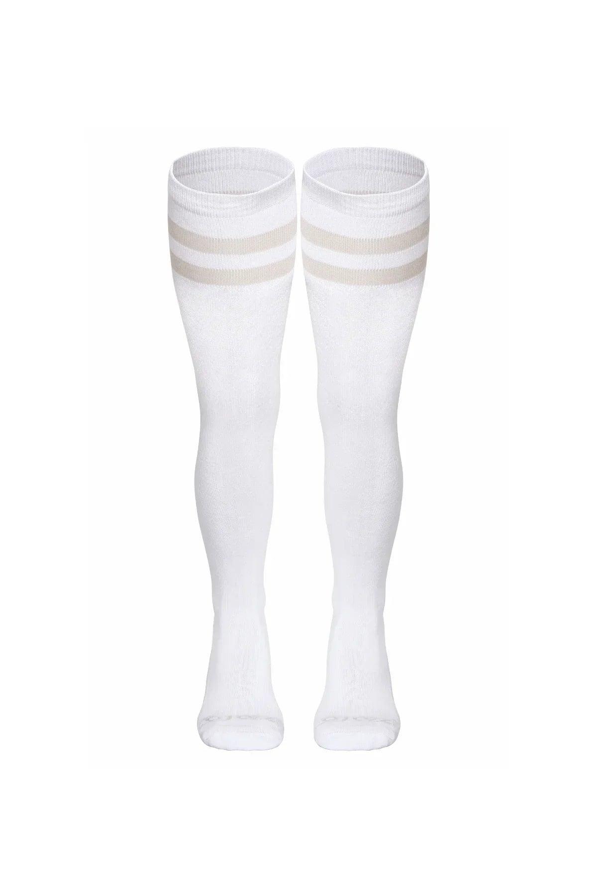 Frontline Thigh High Sock | White Socks | Coyote Jocks
