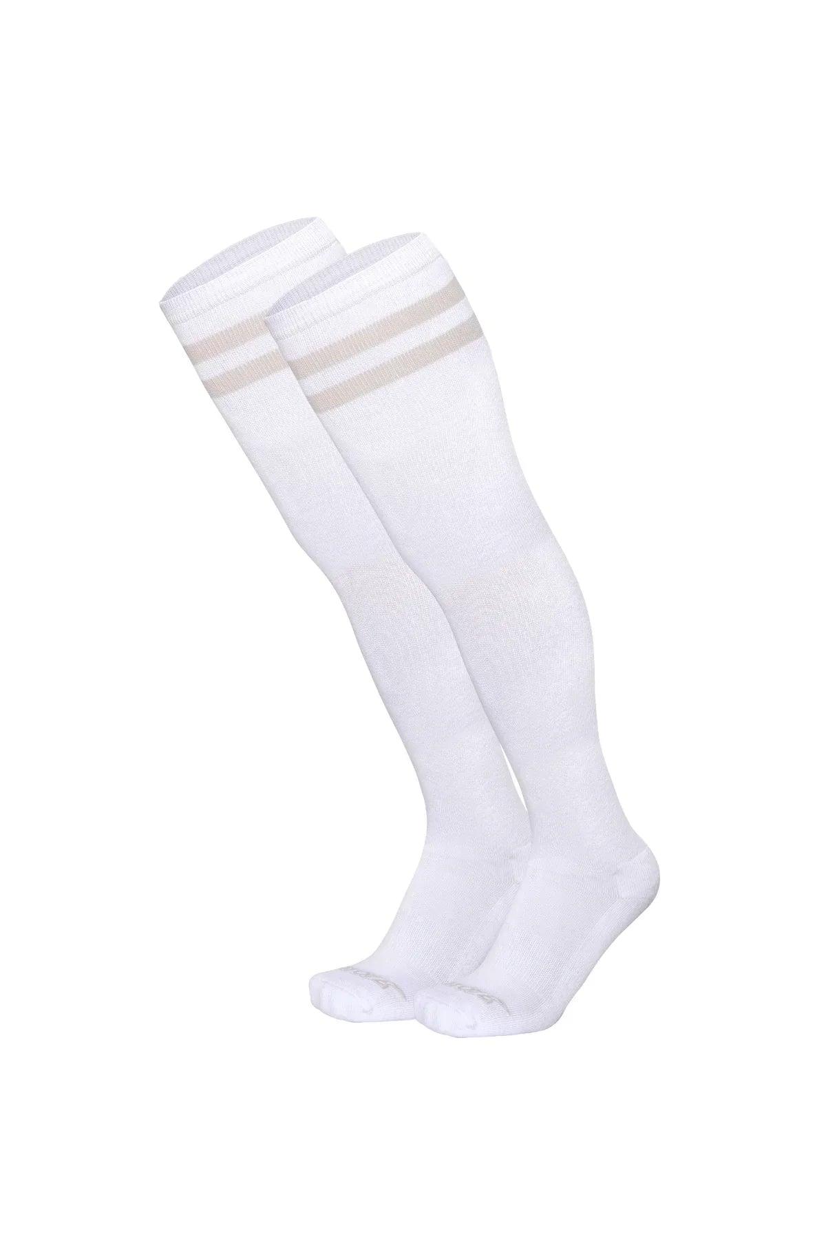 Frontline Thigh High Sock | White Socks | Coyote Jocks