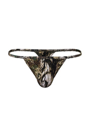 Camouflage print men's thong underwear with bold, sexy design for confident style