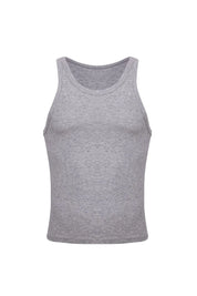 Cotton Rib Crop Tank | Heather Grey Tanks | Coyote Jocks