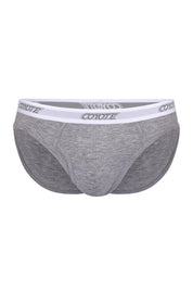 Cotton Rib Fly Front Brief | Heather Grey Briefs | Coyote Jocks