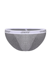 Cotton Rib Sport Brief | Heather Grey Briefs | Coyote Jocks
